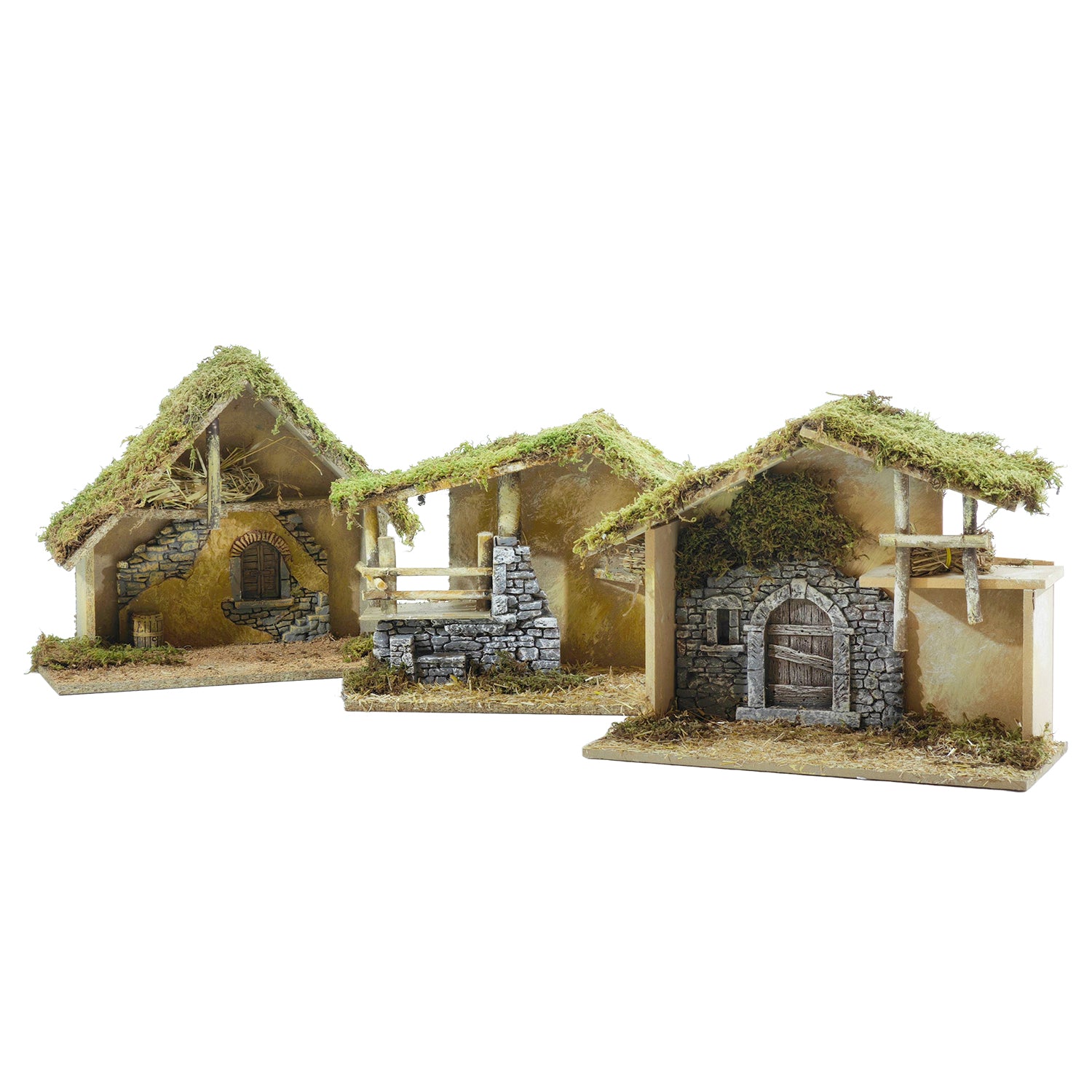VESTIAMO CASA GRAN NATALE - Capanna per Presepe in Legno Artigianale h29x37x17 cm