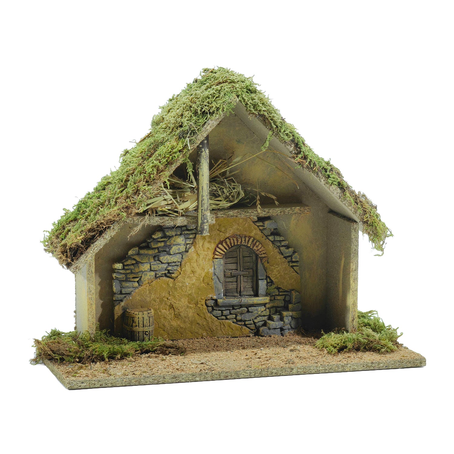 VESTIAMO CASA GRAN NATALE - Capanna per Presepe in Legno Artigianale h29x37x17 cm