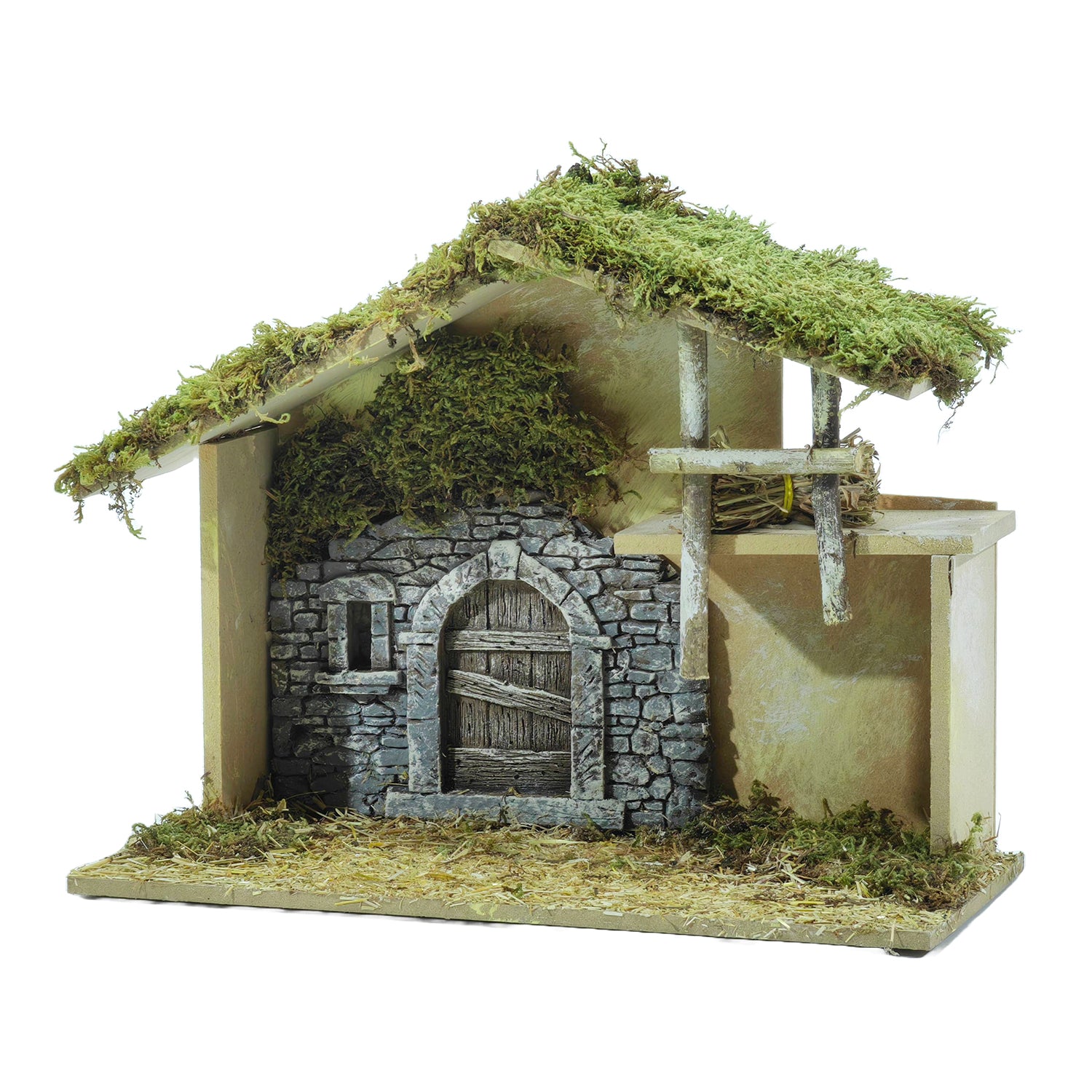 VESTIAMO CASA GRAN NATALE - Capanna per presepe - h29x37x17 cm