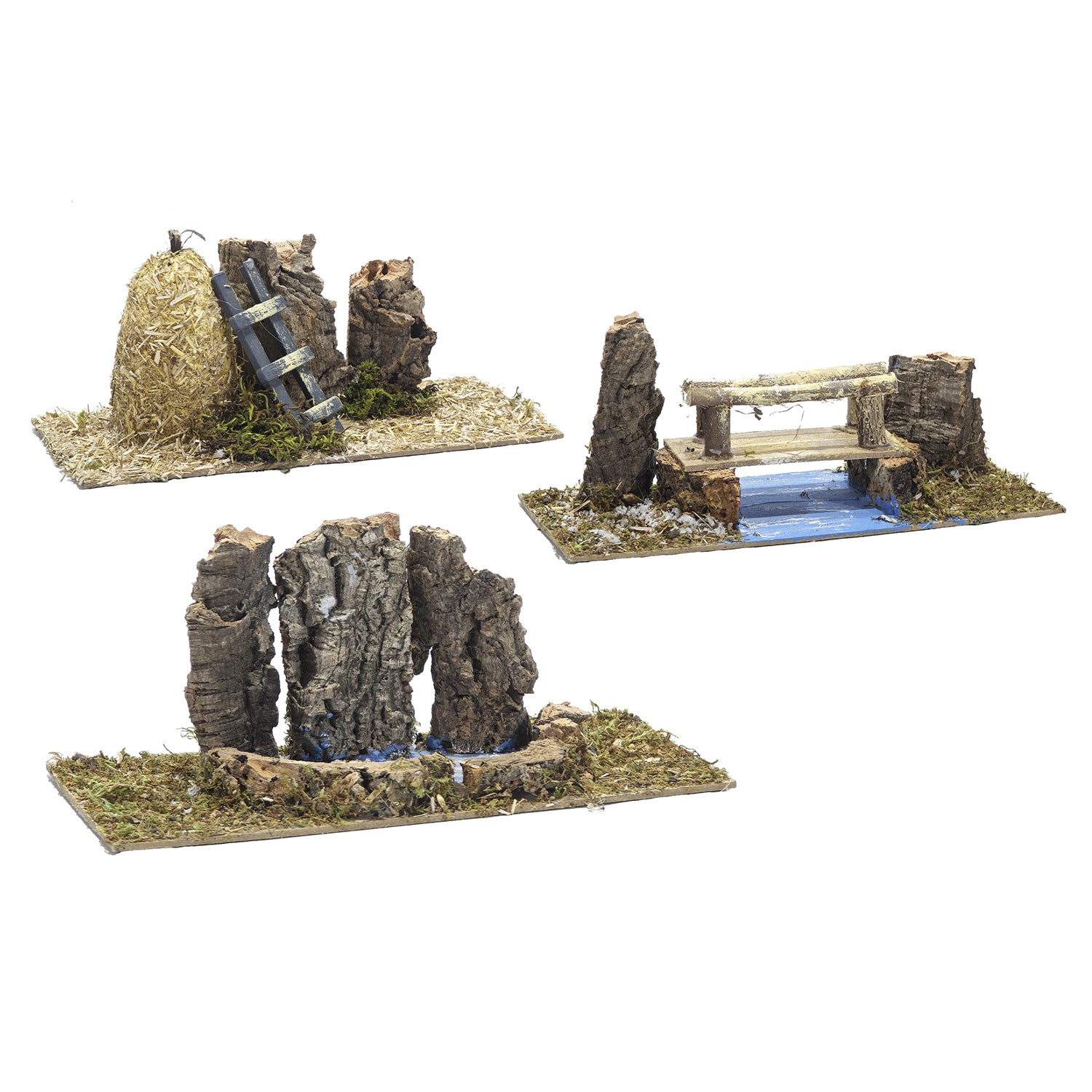 VESTIAMO CASA GRAN NATALE - Ambientazione per presepe - h14x26x12 cm