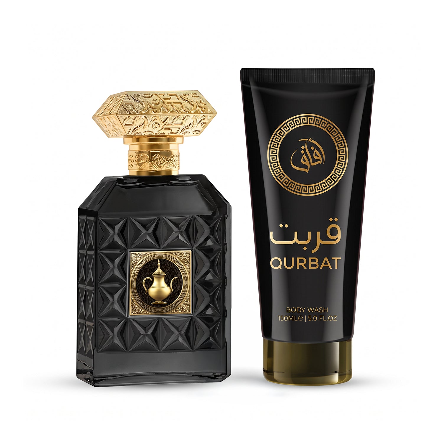 AFAQ - Set Regalo Uomo Qurbat Knight Edition 2 Pezzi - Con Eau de Parfum 100 ml e Gel Doccia 150 ml