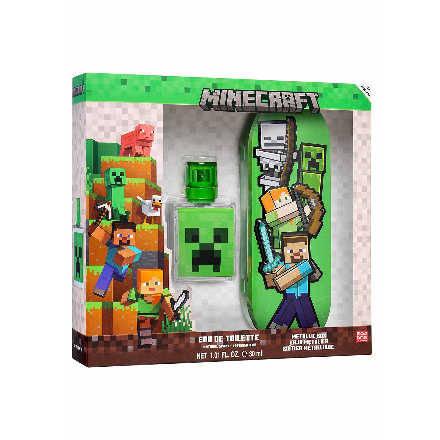 AIR-VAL - Minecraft Set Regalo Profumo con Custodia Metallica