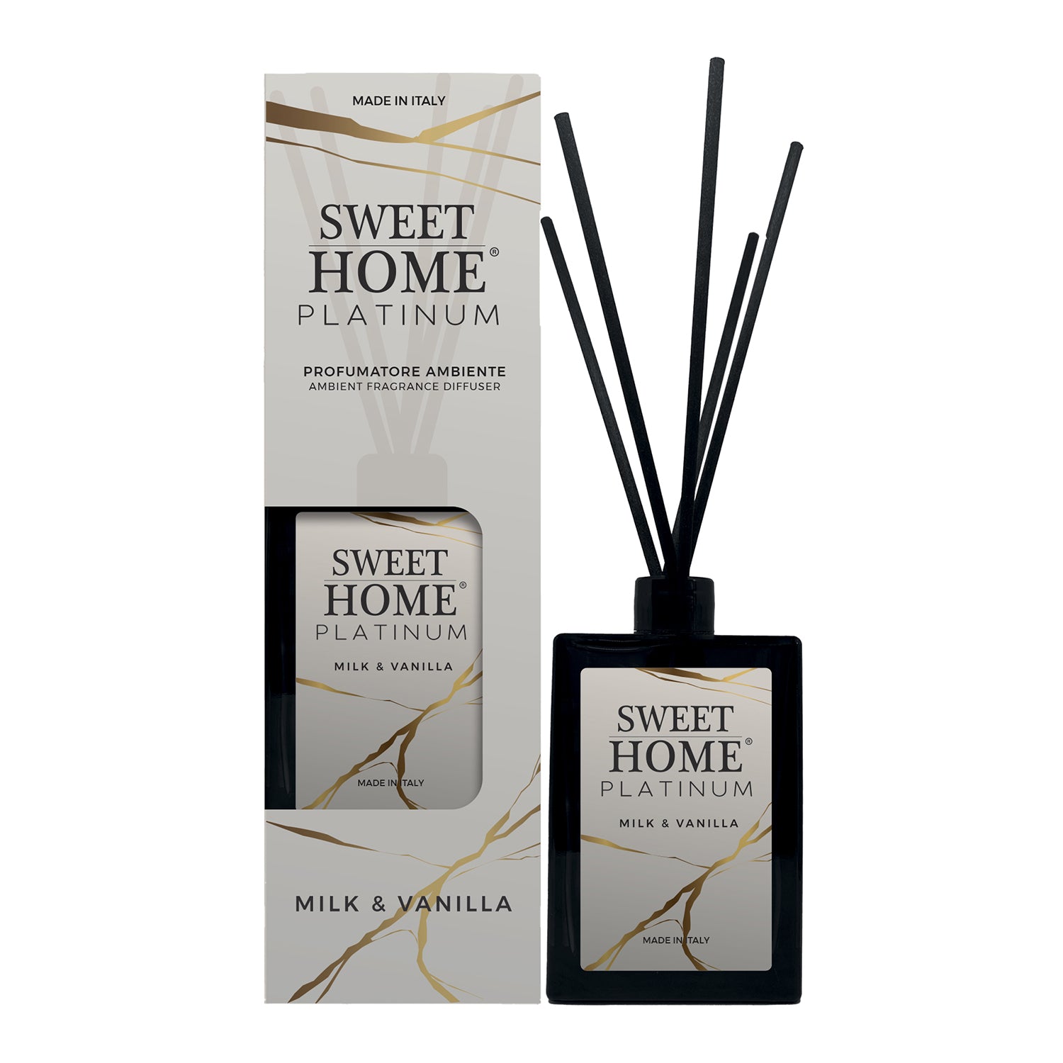 SUAREZ COMPANY - Sweet Home Platinum Profumatore Ambiente Milk & Vanilla 500 ml