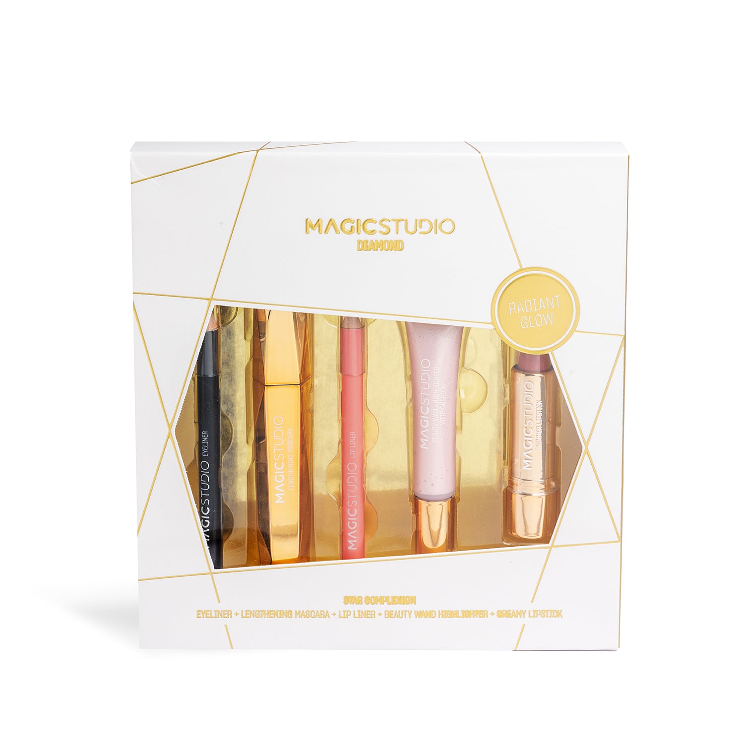 MAGIC STUDIO - Cofanetto Regalo Make-up Diamond Radiant Glow Star Complexion 5 Pezzi
