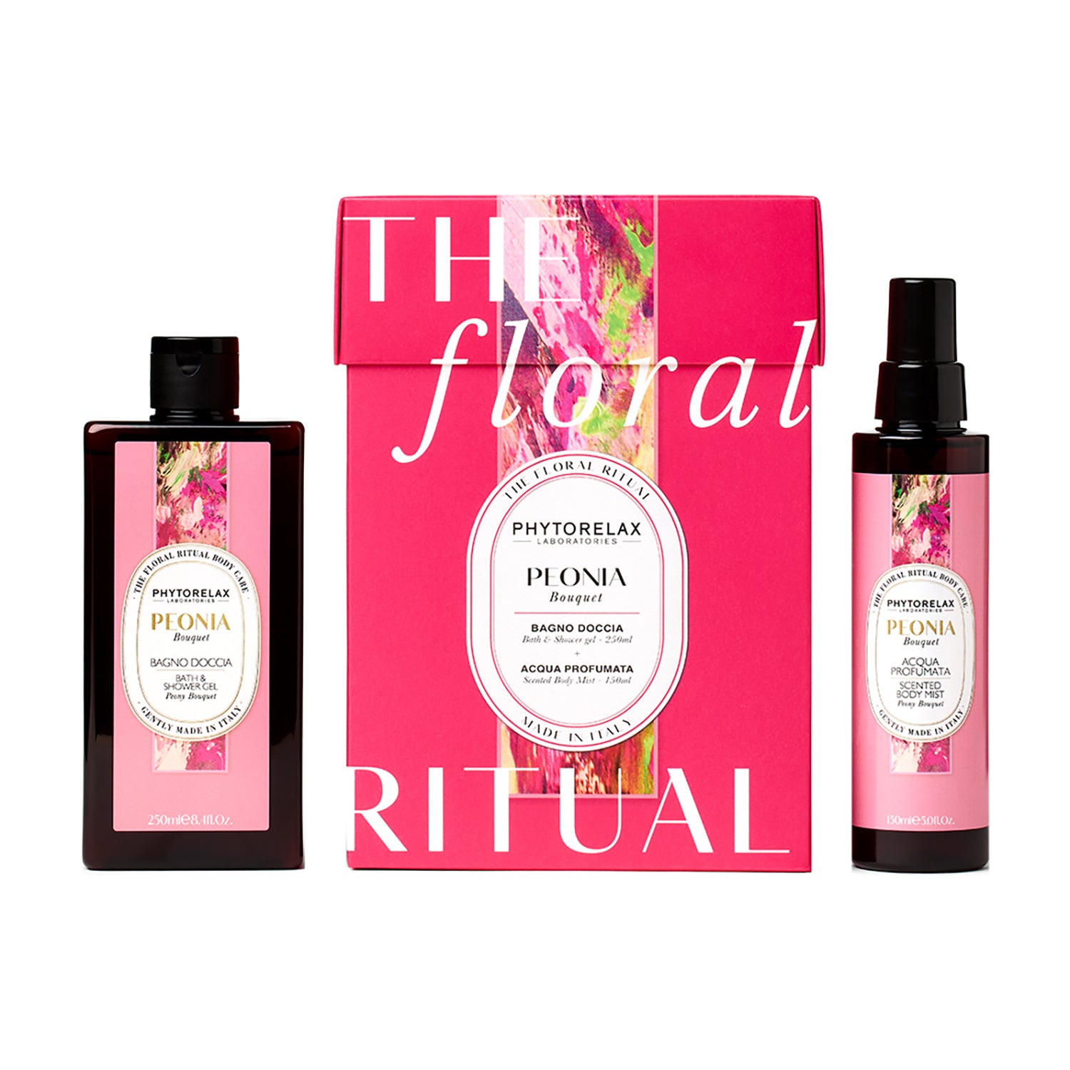 HARBOR - Phytorelax Peonia Bouquet Kit The Floral Ritual - Bagno Doccia 250 ml + Acqua profumata corpo-capelli 150 ml