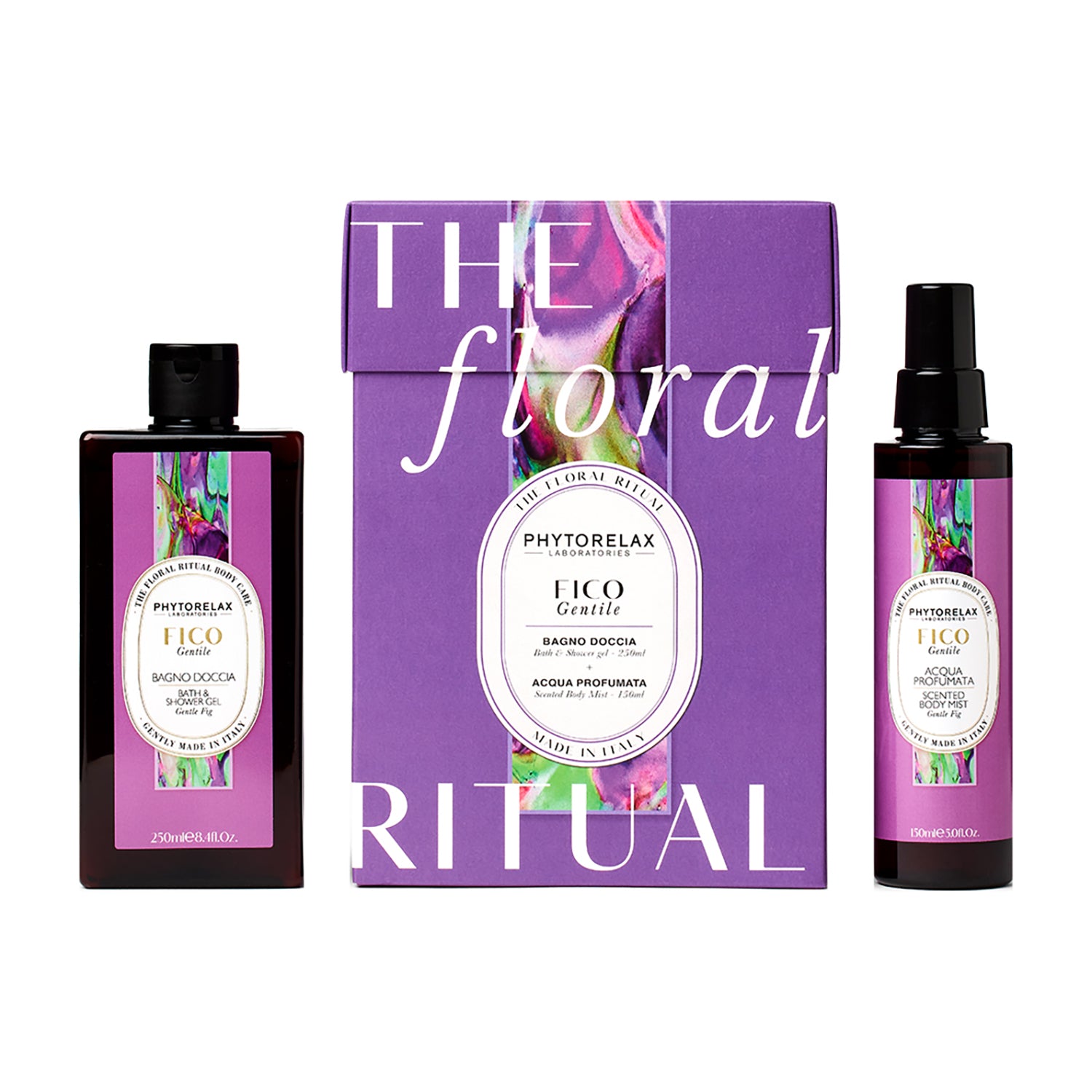 HARBOR - Phytorelax Fico Gentile Kit The Floral Ritual - Bagno Doccia 250 ml + Acqua profumata corpo-capelli 150 ml