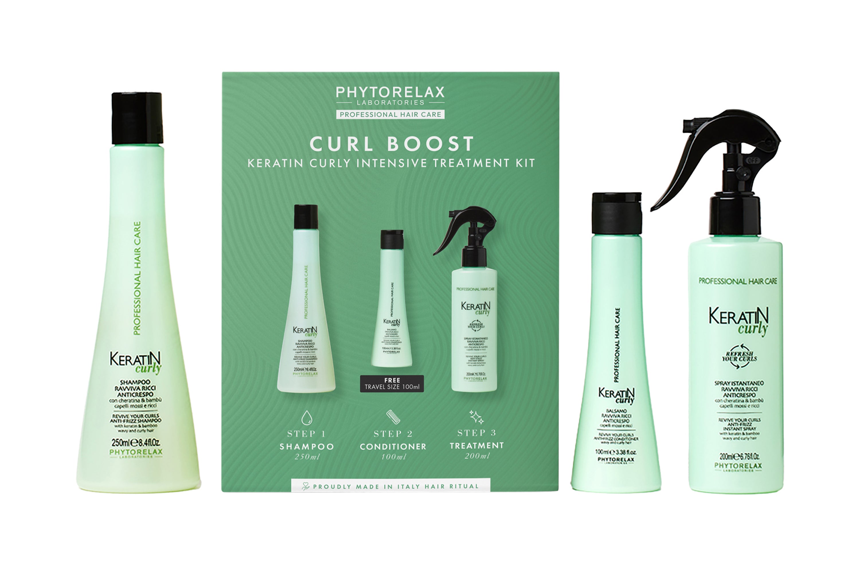 HARBOR - Phytorelax Curl Boost - Professional hair care Curl Boost keratin intensive treatment kit