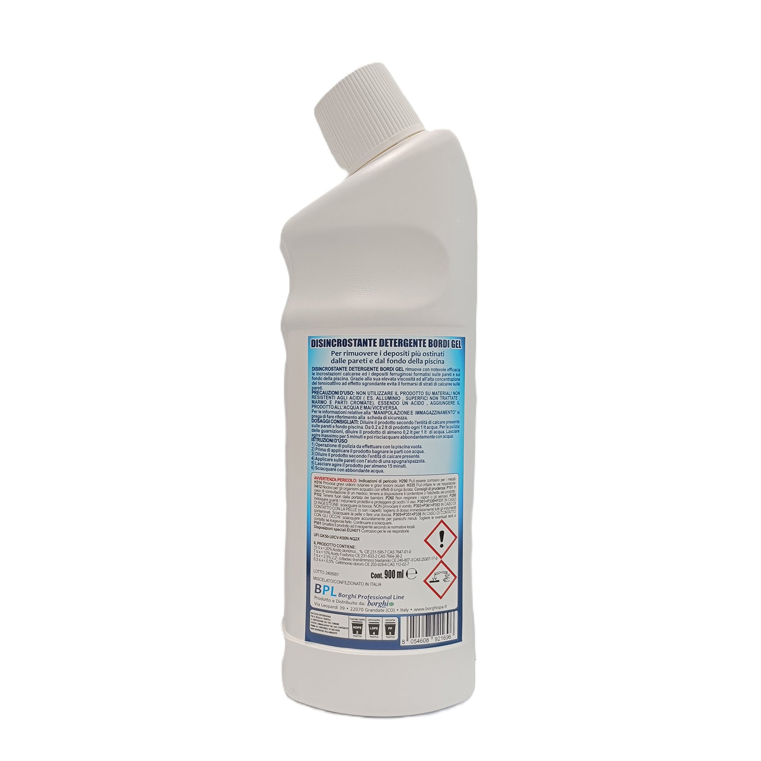 AQUACLEAR - Disincrostante Detergente Bordi Piscina Gel 900 ml