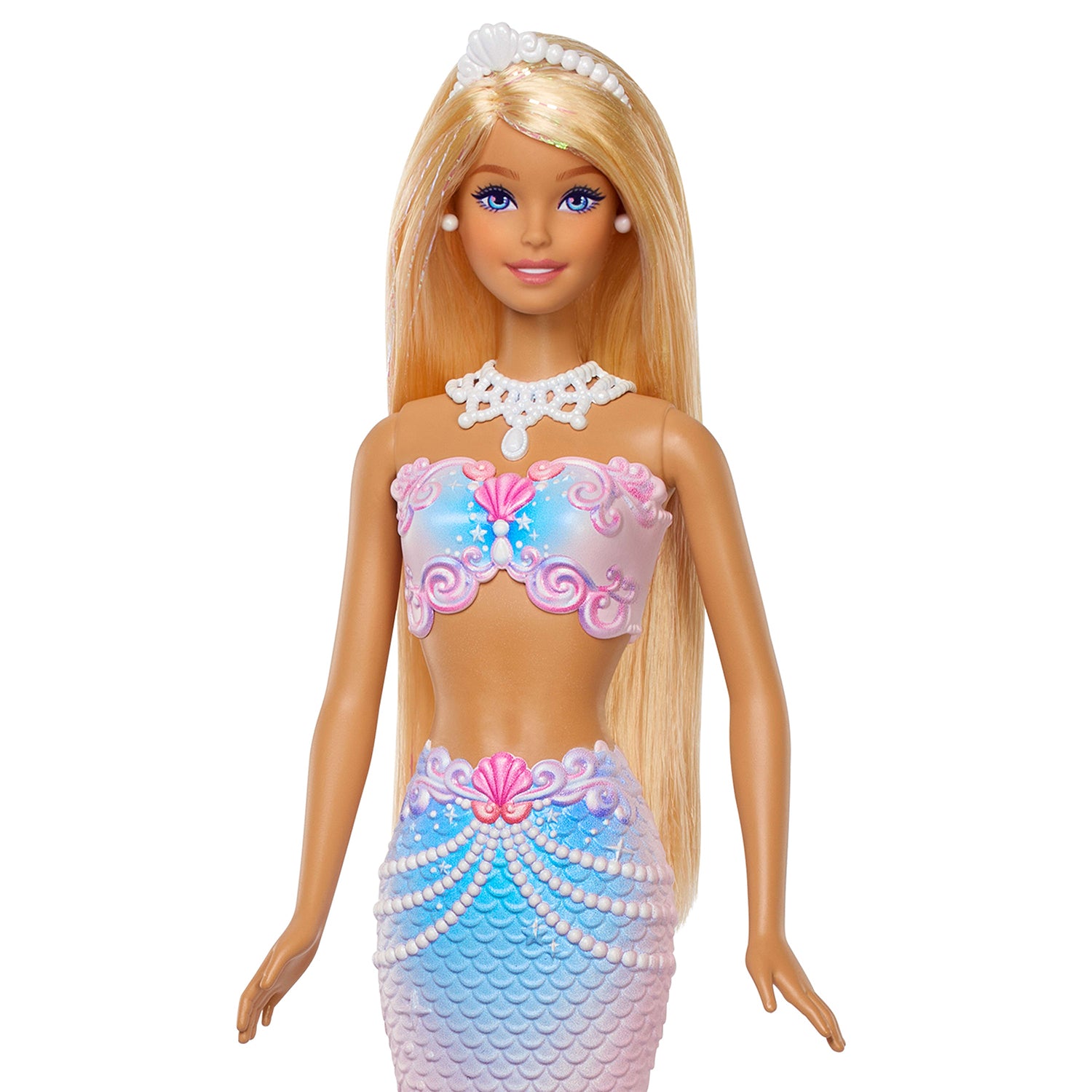 MATTEL - Barbie Sirenetta Bolle di Sapone con Funzione per Creare Bolle - Include Soluzione per Bolle e Spazzola