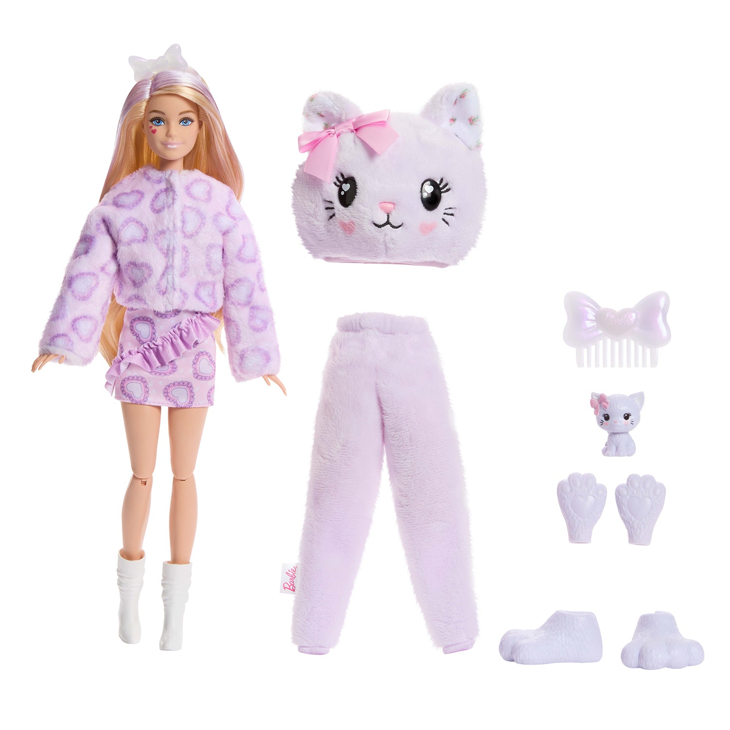 MATTEL - Barbie Cutie Reveal Serie Cuddly - Bambola con Costume e 10 Sorprese