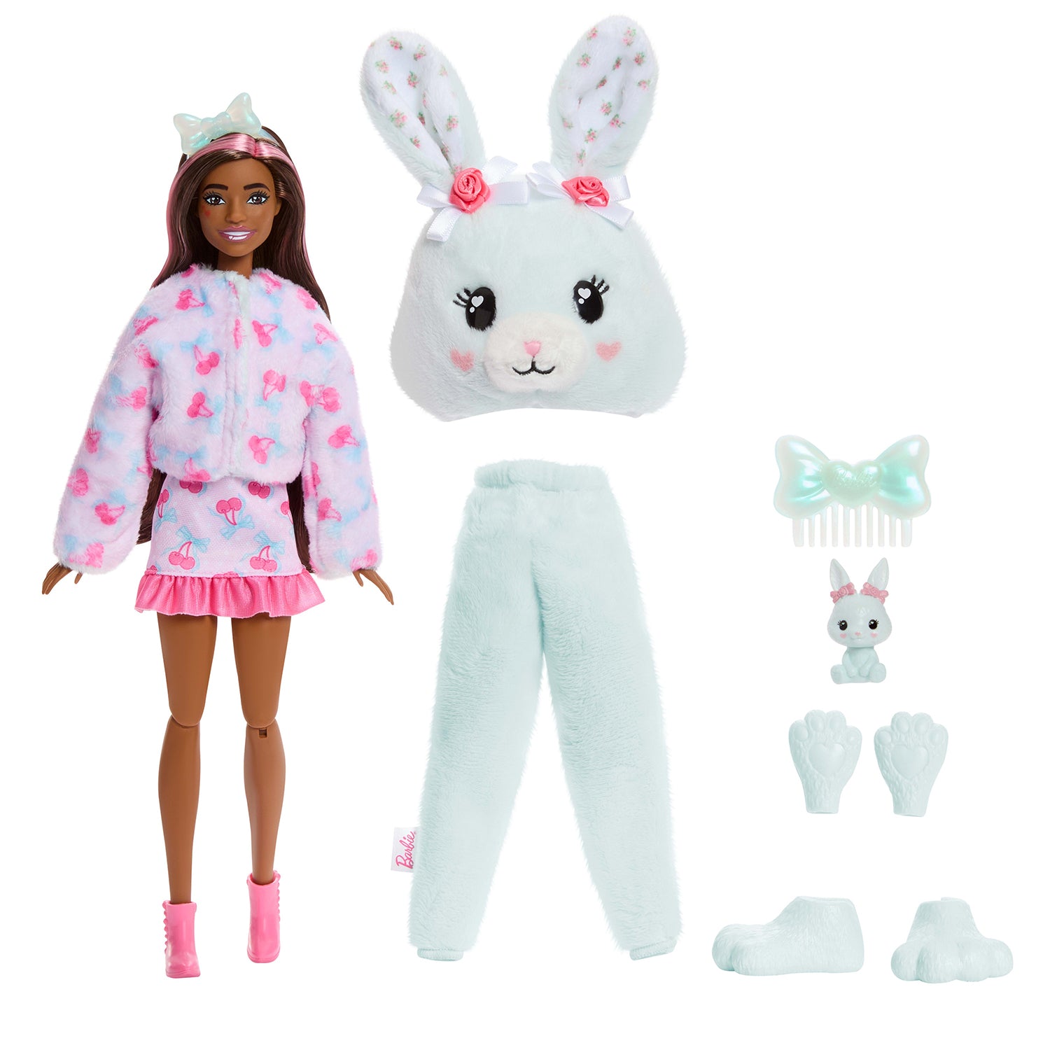 MATTEL - Barbie Cutie Reveal Serie Cuddly - Bambola con Costume e 10 Sorprese