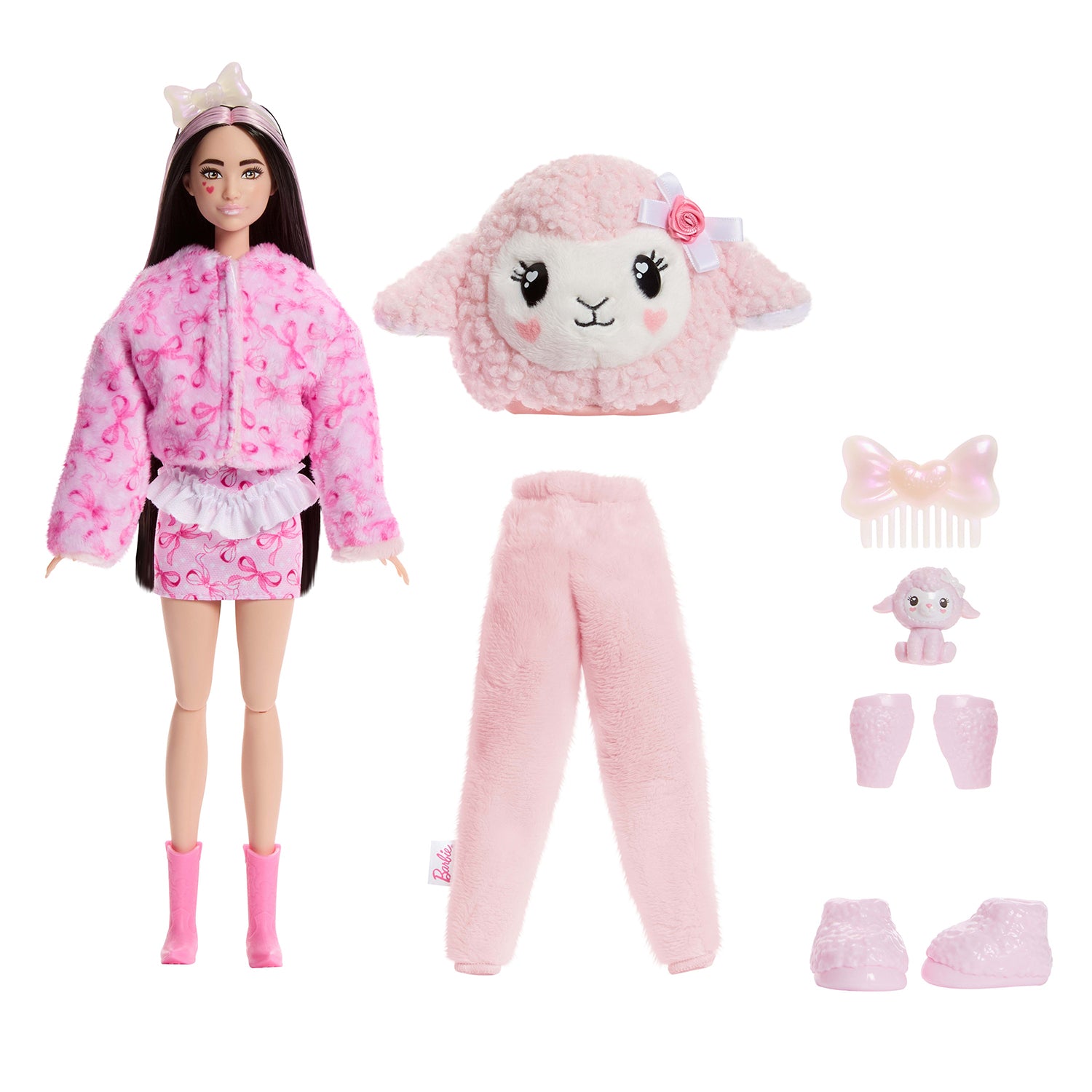 MATTEL - Barbie Cutie Reveal Serie Cuddly - Bambola con Costume e 10 Sorprese
