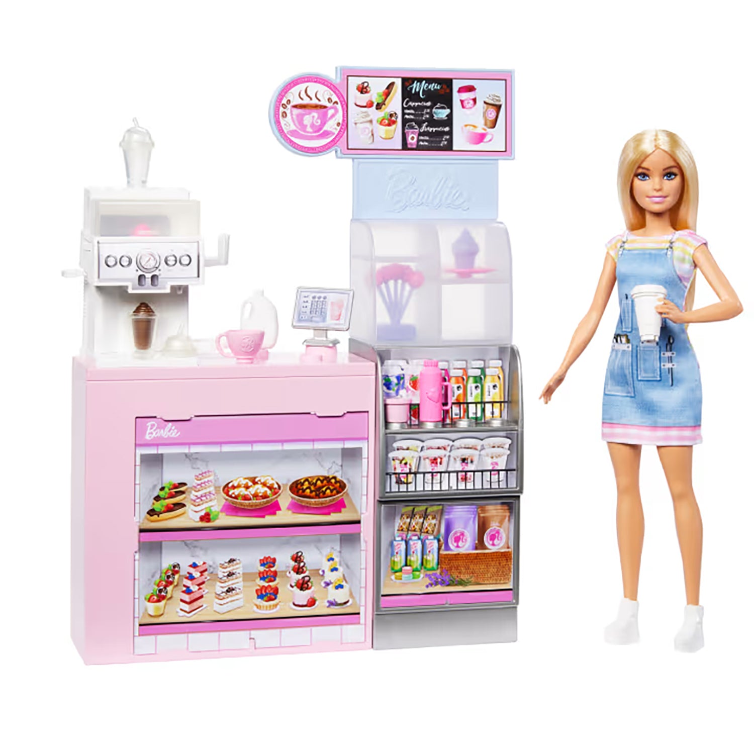MATTEL - Barbie Caffetteria Playset con Bambola barista e Accessori