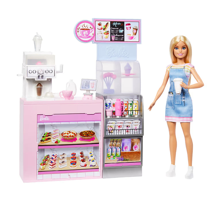 MATTEL - Barbie Caffetteria Playset con Bambola barista e Accessori