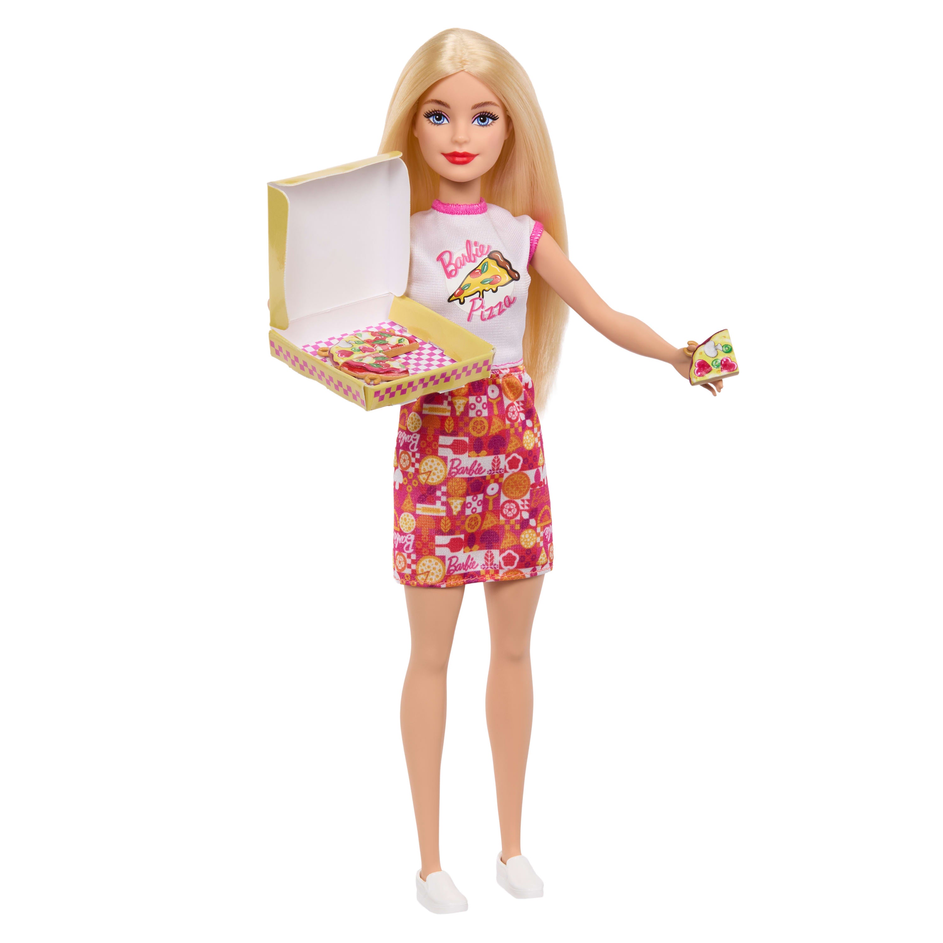 MATTEL - Barbie Dream Land Pizza Shop Playset Pizzeria con Bambola, Pasta Modellabile e 25 Accessori