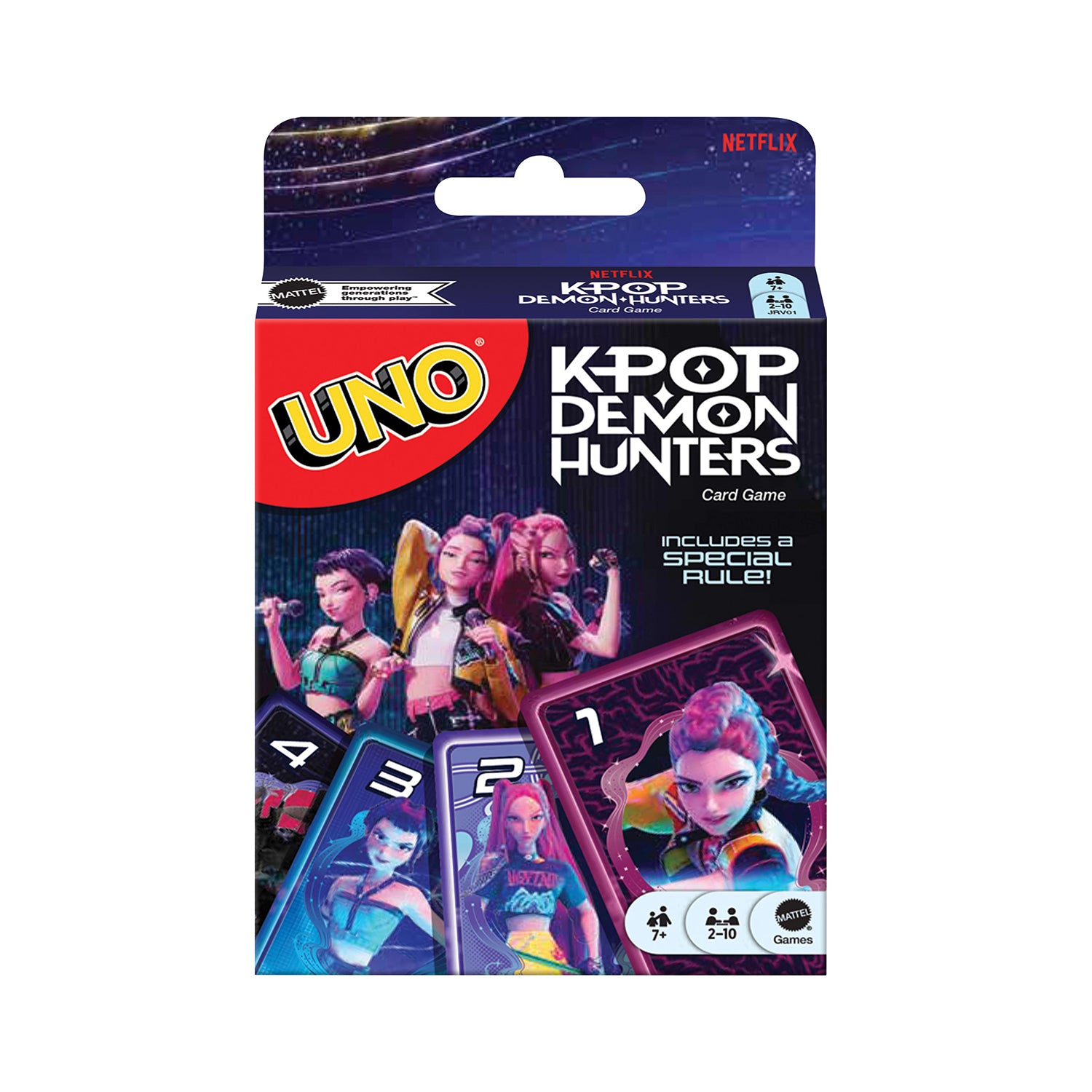 MATTEL - UNO K-Pop Demon Hunters Gioco di Carte con Regola Speciale Golden Honmoon, 2-10 Giocatori, 7+ Anni