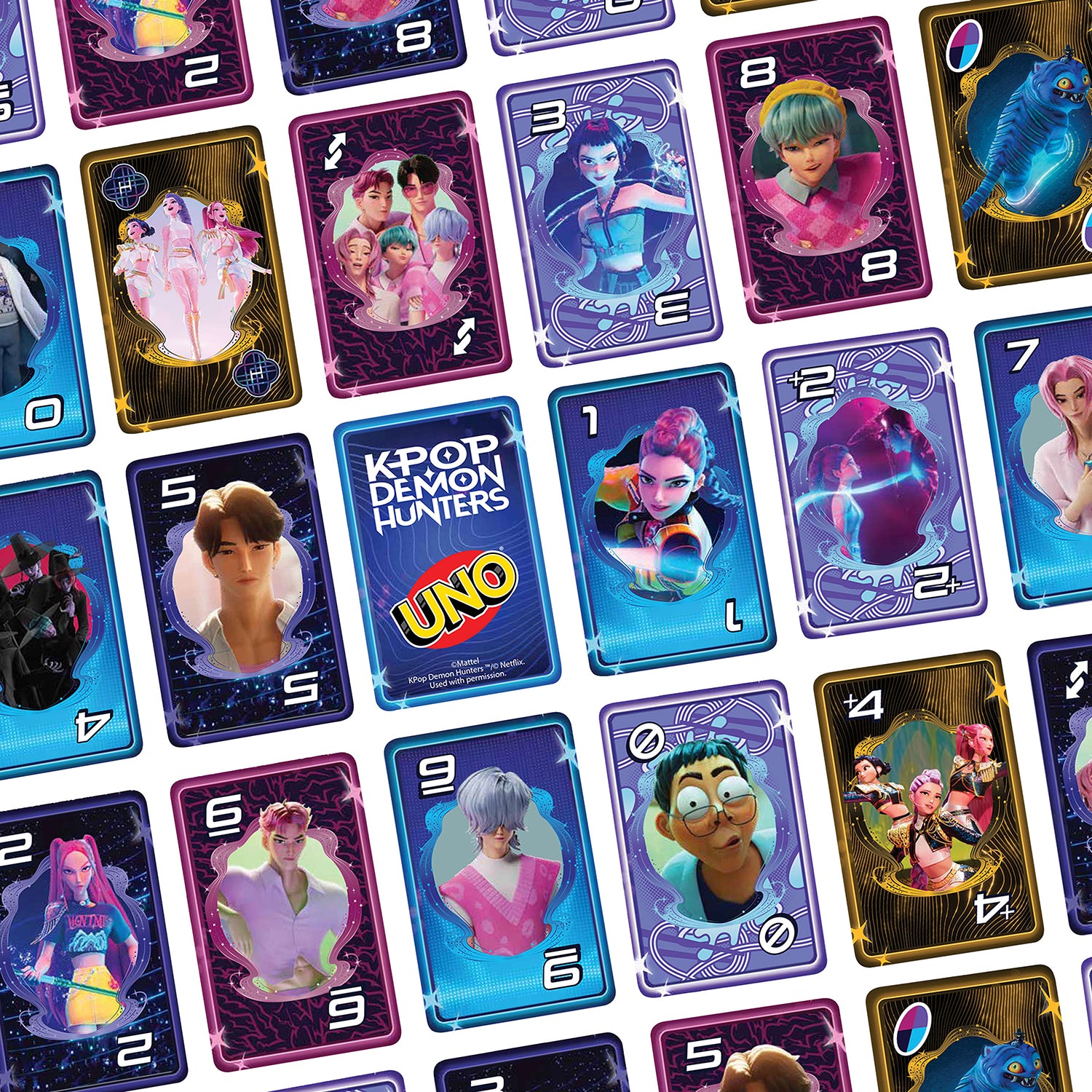 MATTEL - UNO K-Pop Demon Hunters Gioco di Carte con Regola Speciale Golden Honmoon, 2-10 Giocatori, 7+ Anni