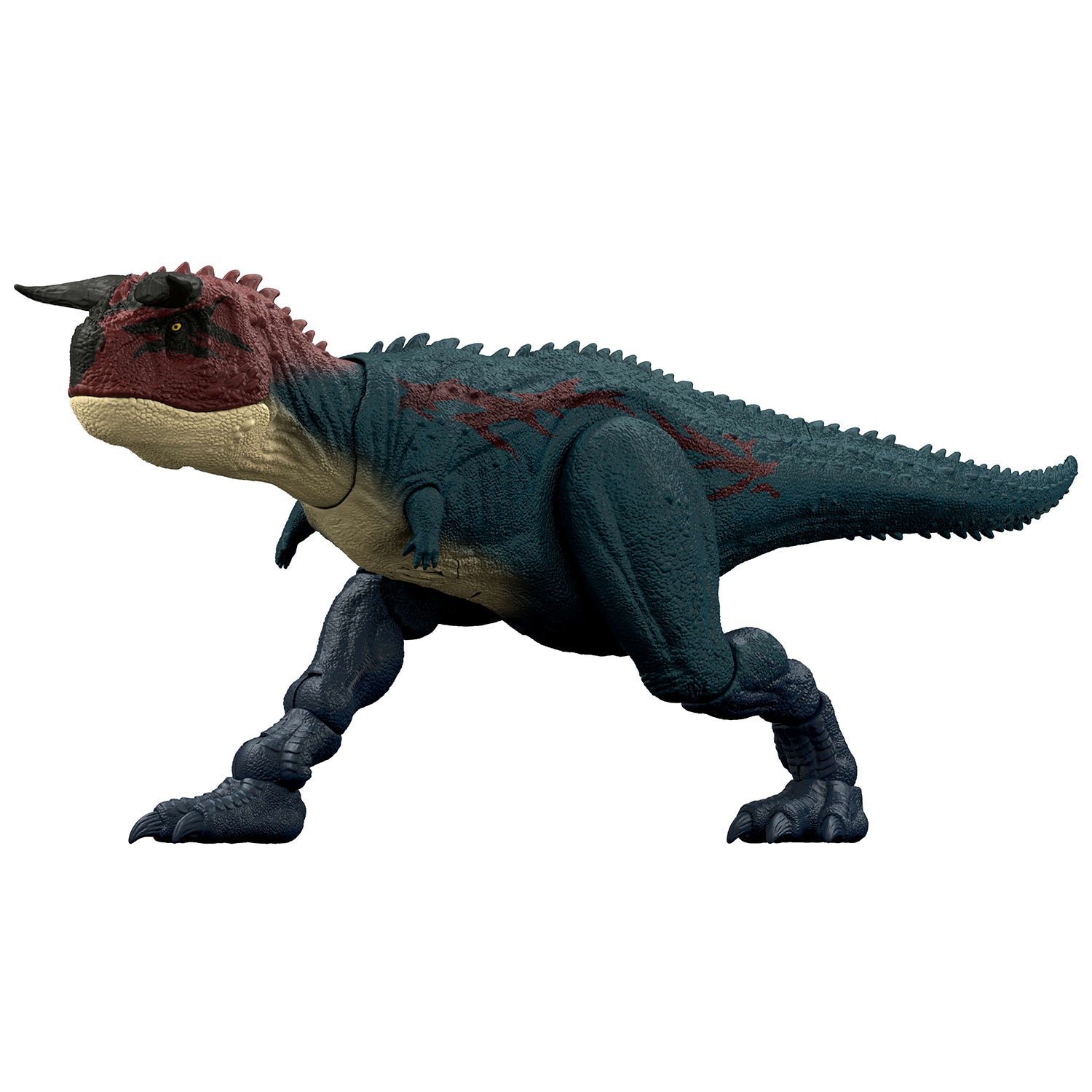 MATTEL - Jurassic World Survival Carnotaurus Charge ’N Chomp 4+ Anni - Dinosauro con Azione Carica e Morso