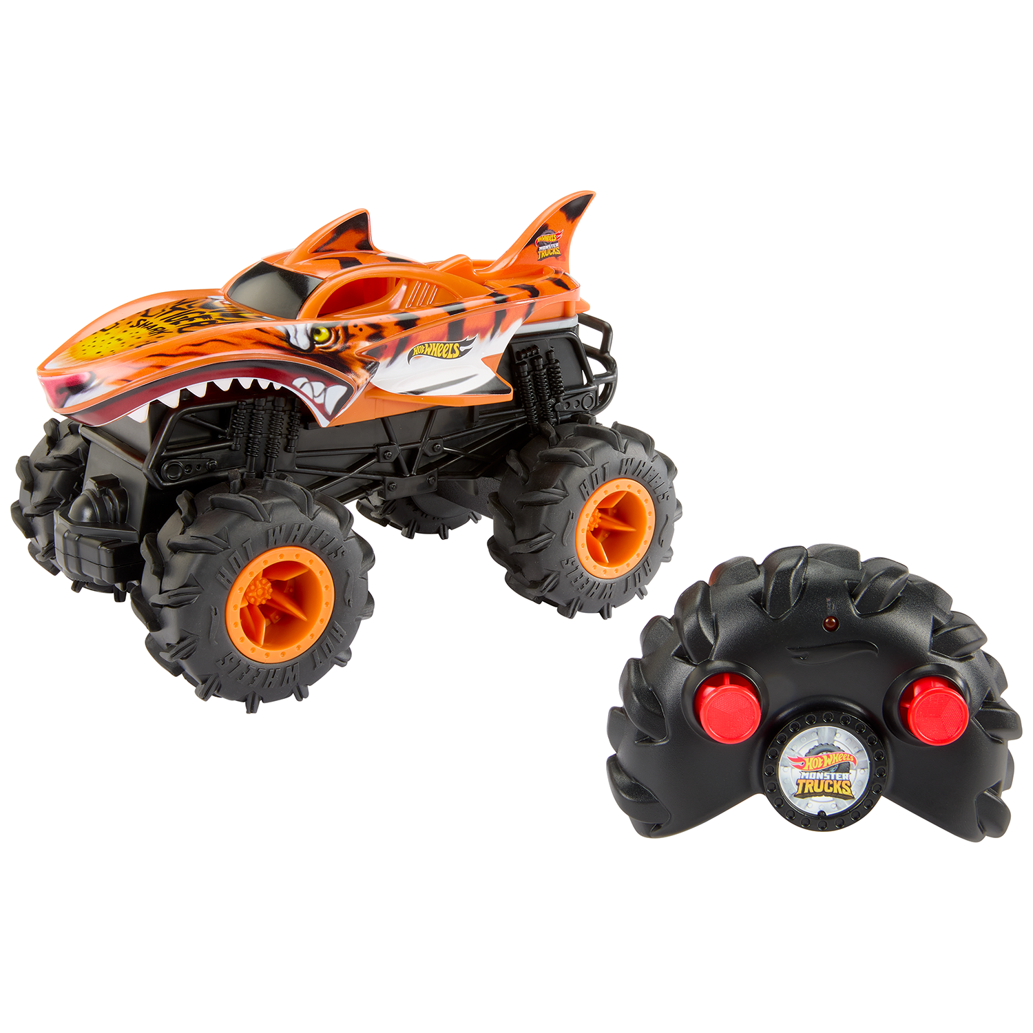 MATTEL - Hot Wheels Monster Trucks Tiger Shark RC 1:24 Radiocomandato 4+ Anni