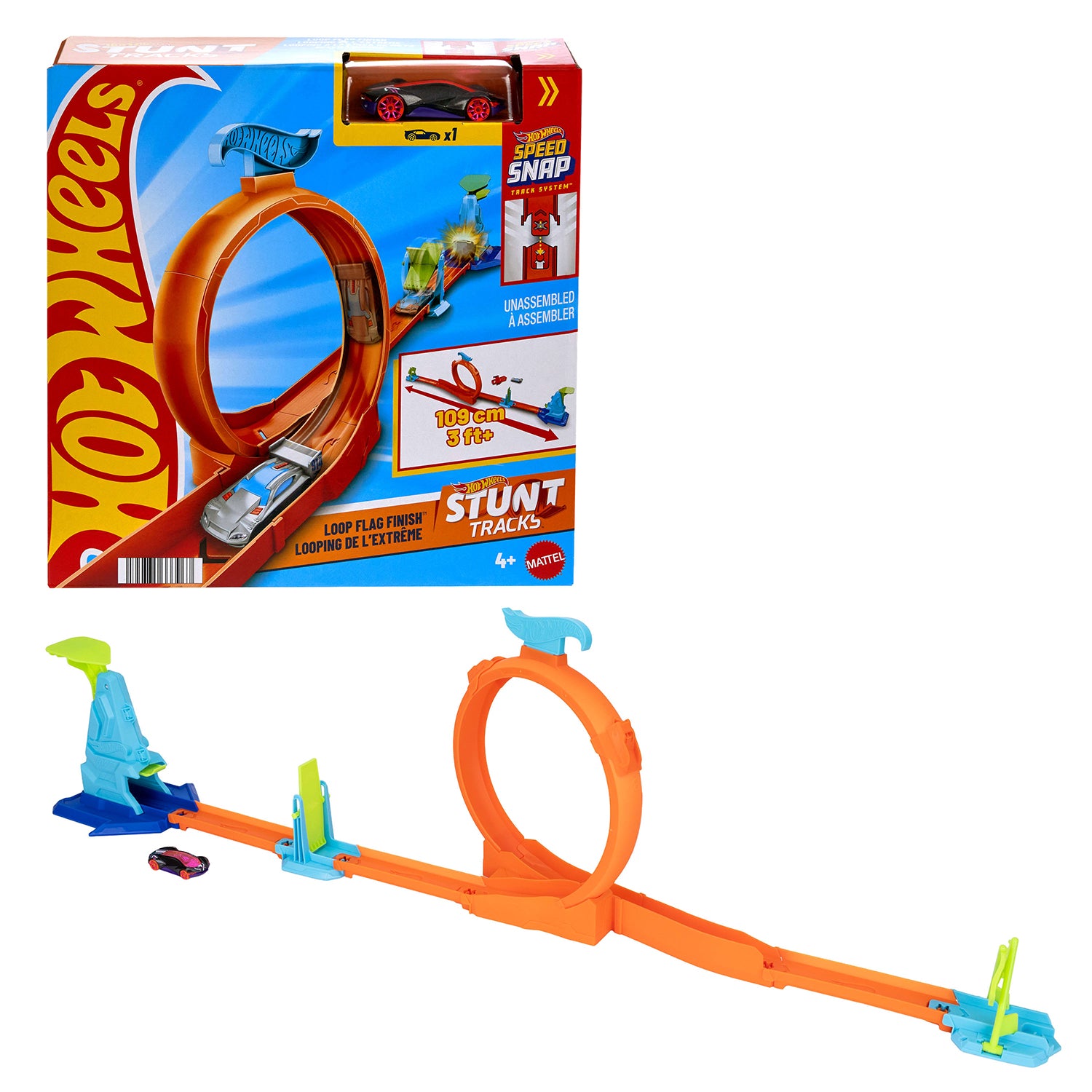 MATTEL - Hot Wheels Stunt Tracks Champion Track Set Assortito con Macchinina 1:64 4+ Anni