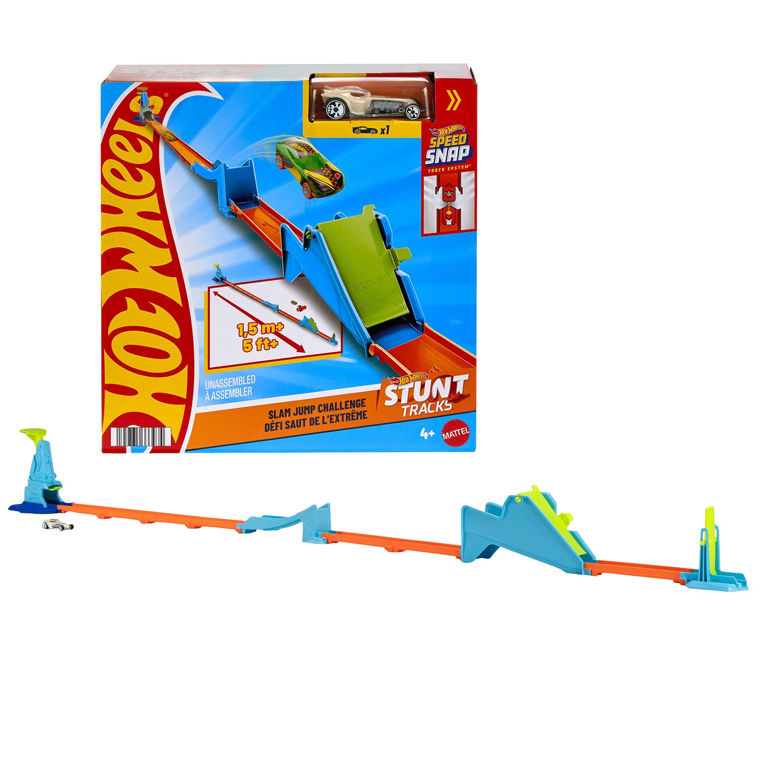 MATTEL - Hot Wheels Stunt Tracks Champion Track Set Assortito con Macchinina 1:64 4+ Anni