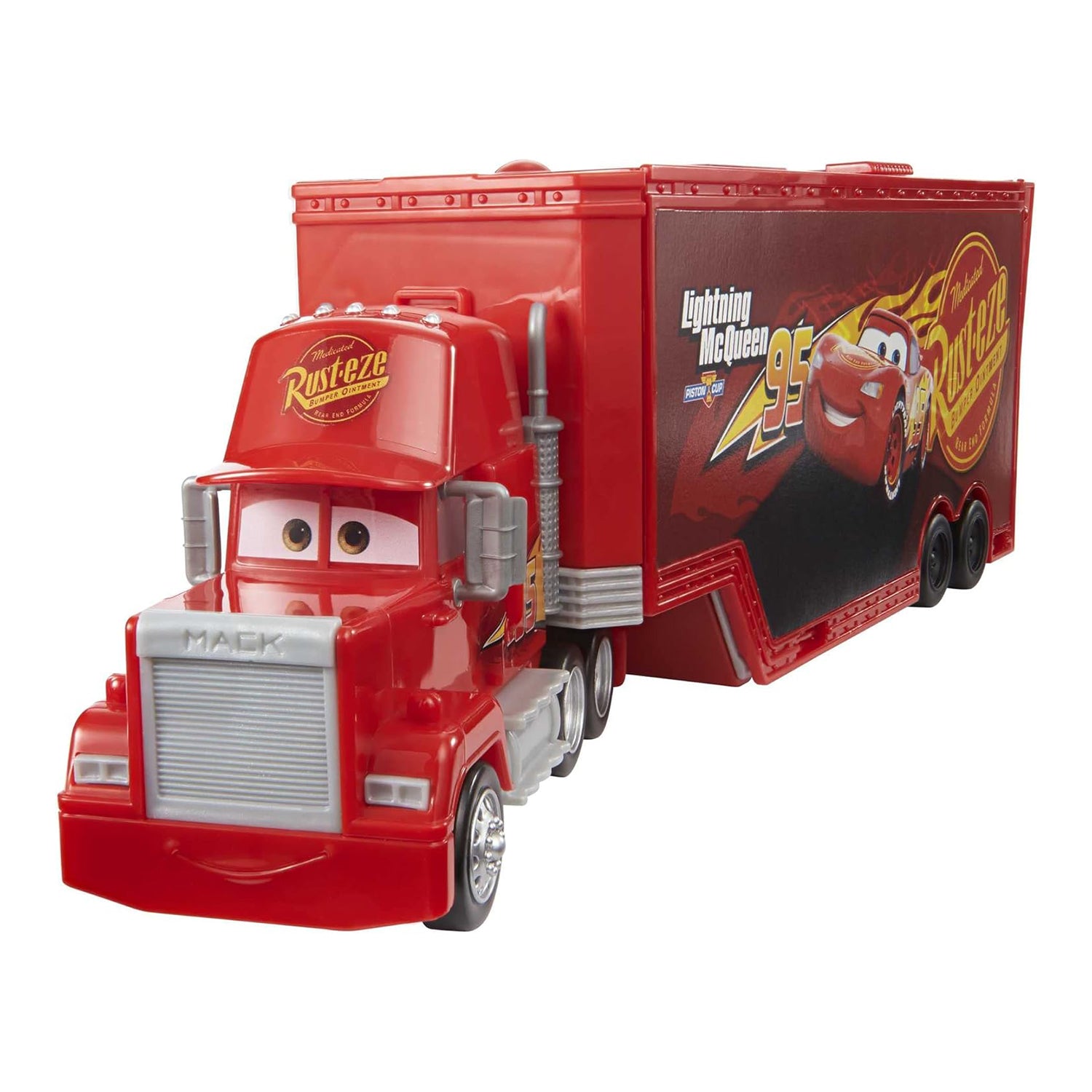 MATTEL - Disney Pixar Cars Mack Trasformabile Playset, Giocattolo 2 in 1 con Camion e Officina