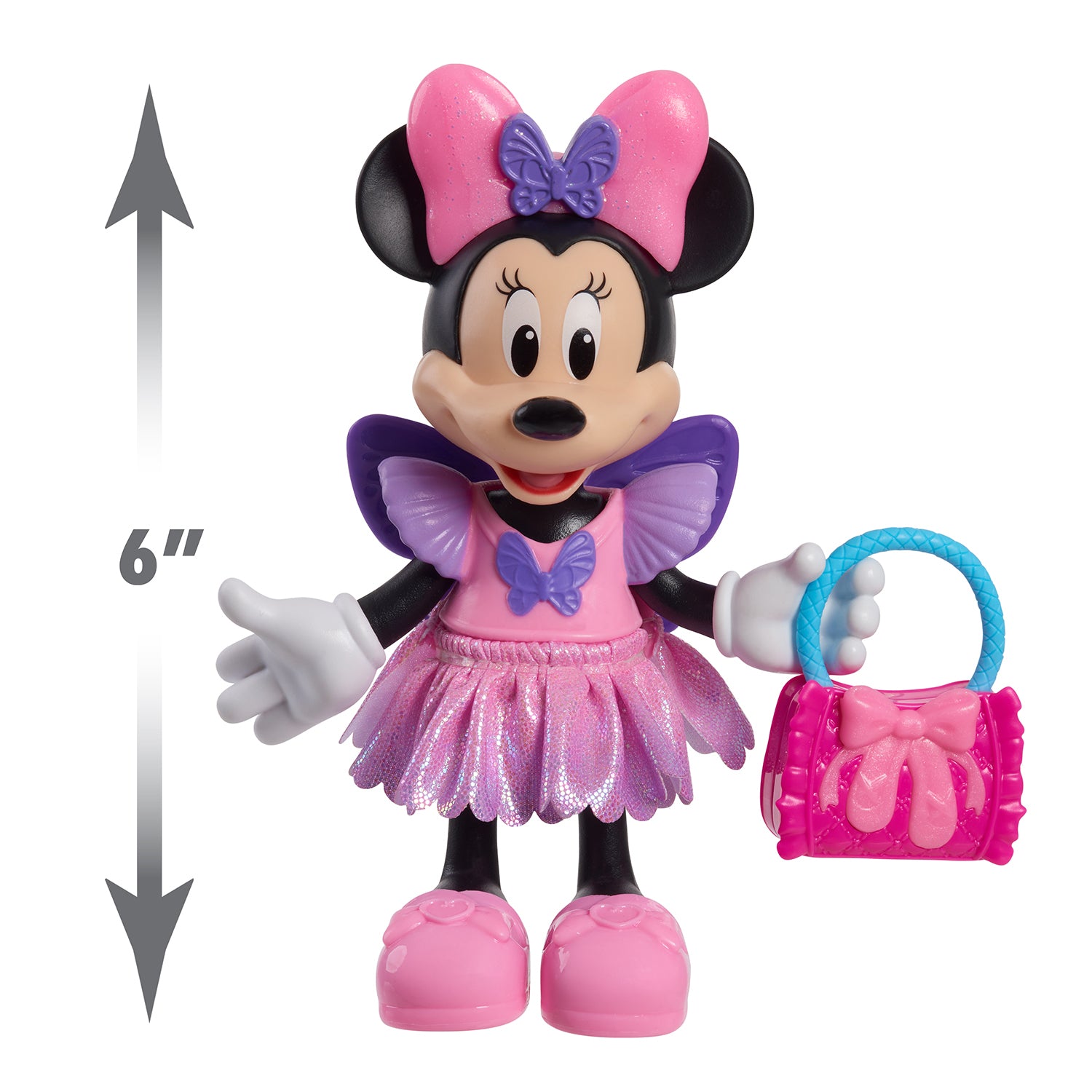 JUST PLAY - Disney Junior Minnie Fabulous Fashion Bambola Ballerina con Abiti e Accessori 3+ Anni