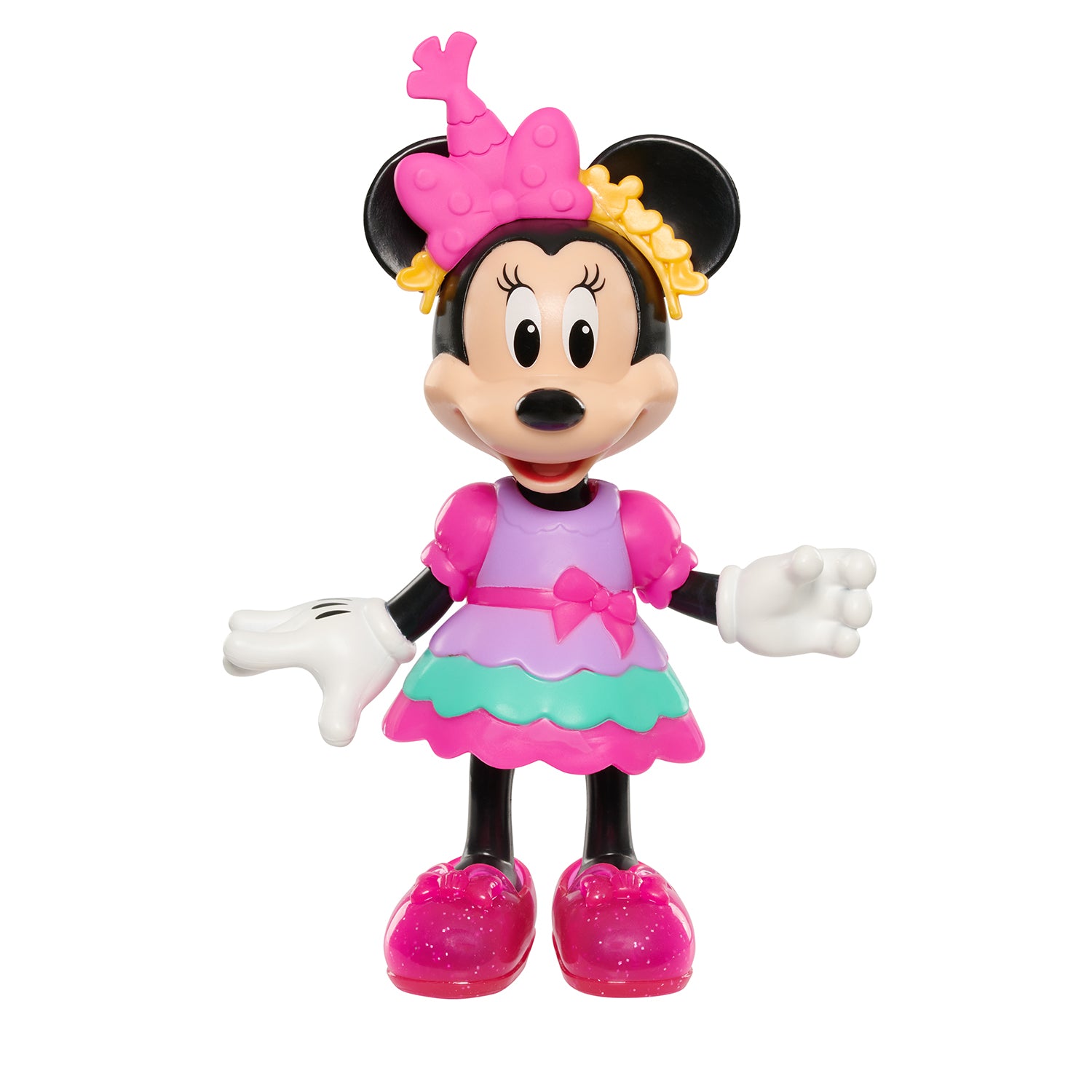 JUST PLAY - Disney Junior Minnie Fabulous Fashion Sweet Party Bambola con Abiti e Accessori 3+ Anni