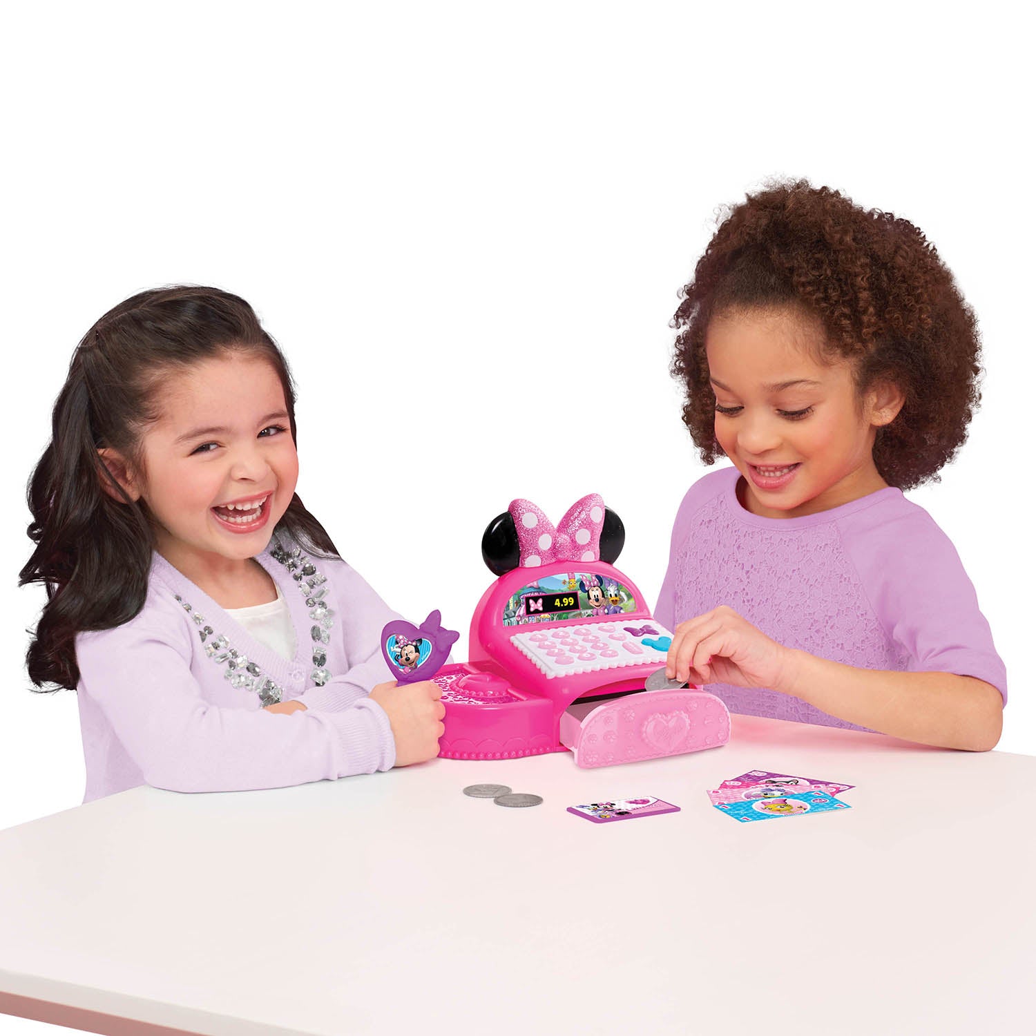 JUST PLAY - Disney Junior Minnie Registratore di Cassa con Scanner, Soldi e Accessori 3+ Anni