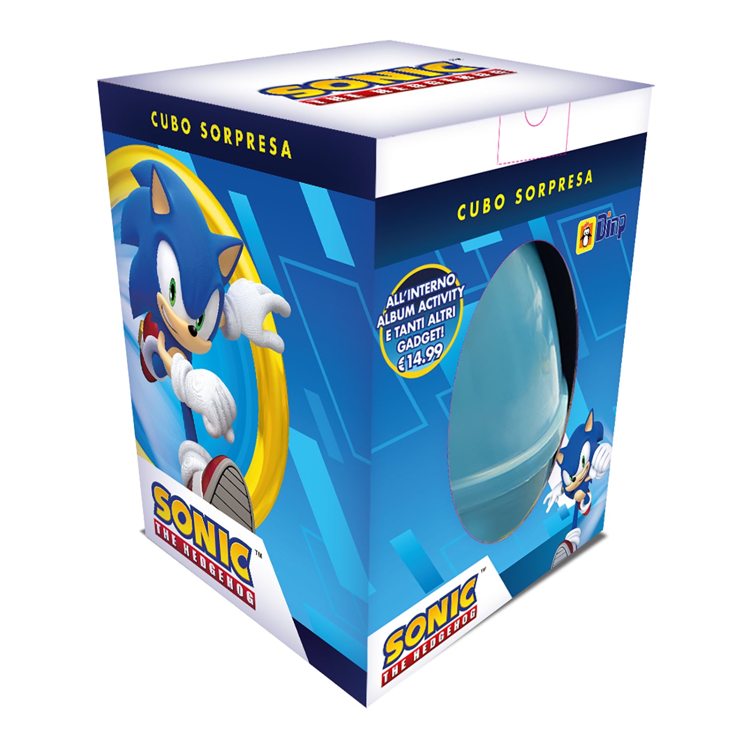 DINP - Cubo Sorpresa Sonic con Uovo Gigante e Gadget - Album Activity + Personaggi