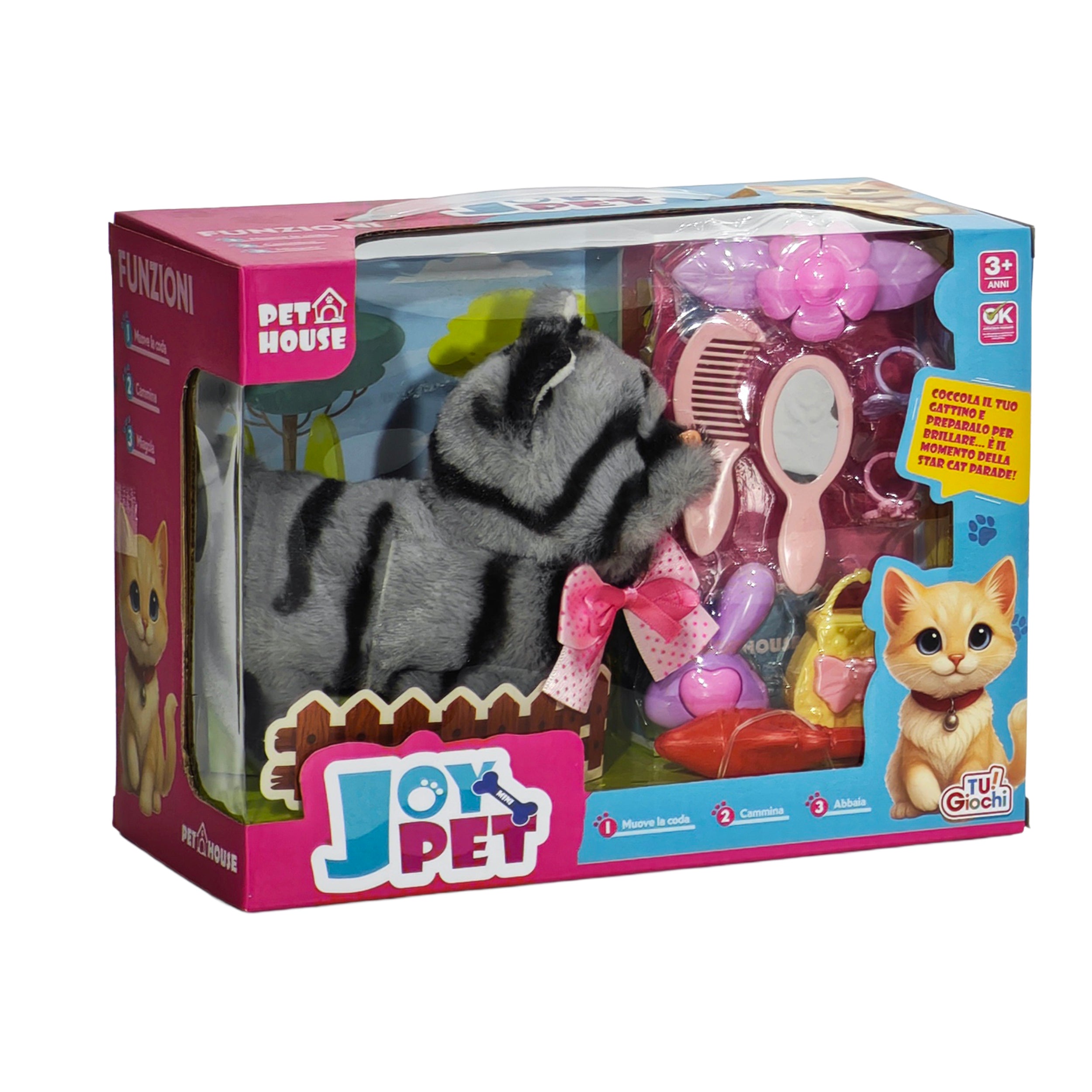 TU GIOCHI - Joy Pet Gattino Interattivo con Accessori e Suoni