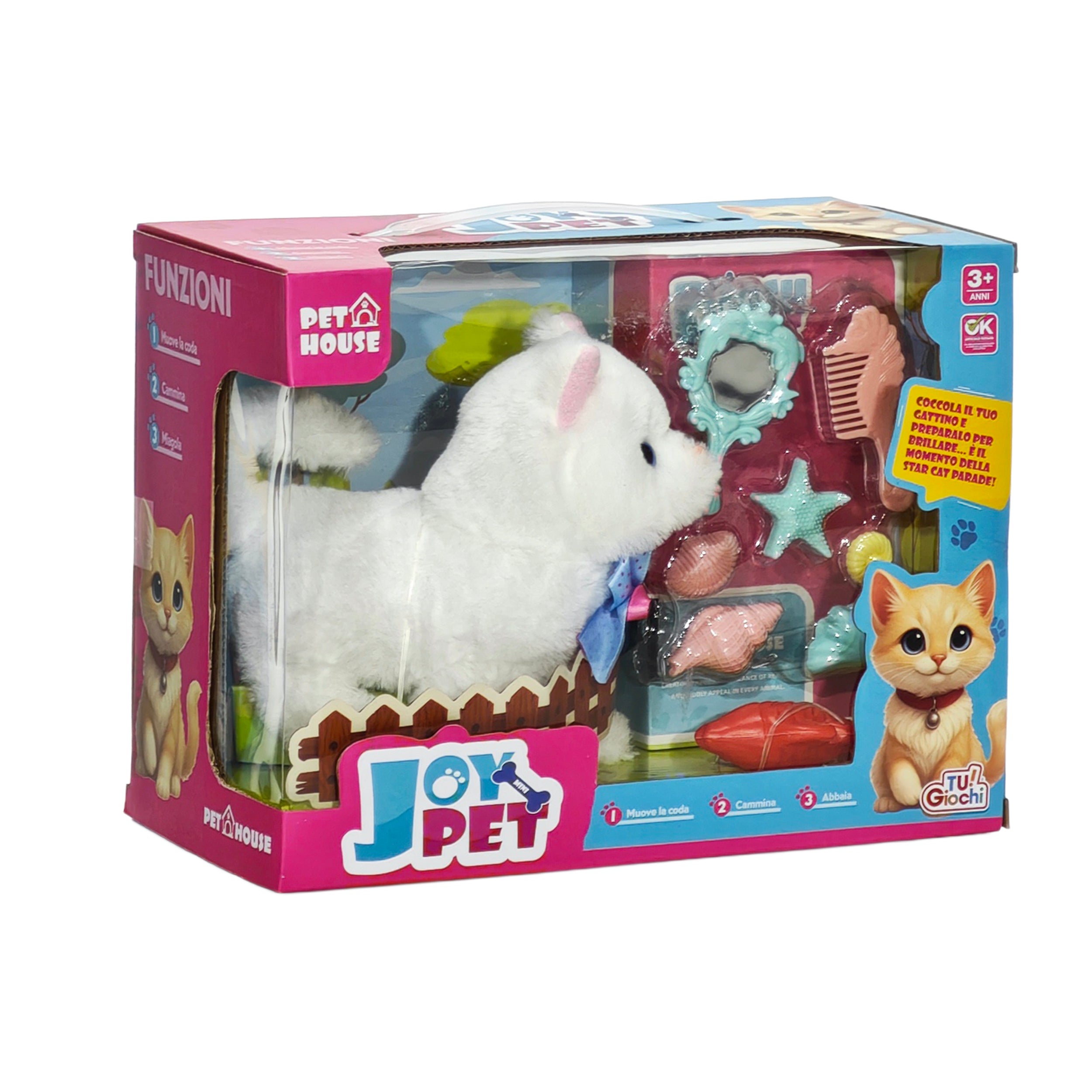 TU GIOCHI - Joy Pet Gattino Interattivo con Accessori e Suoni