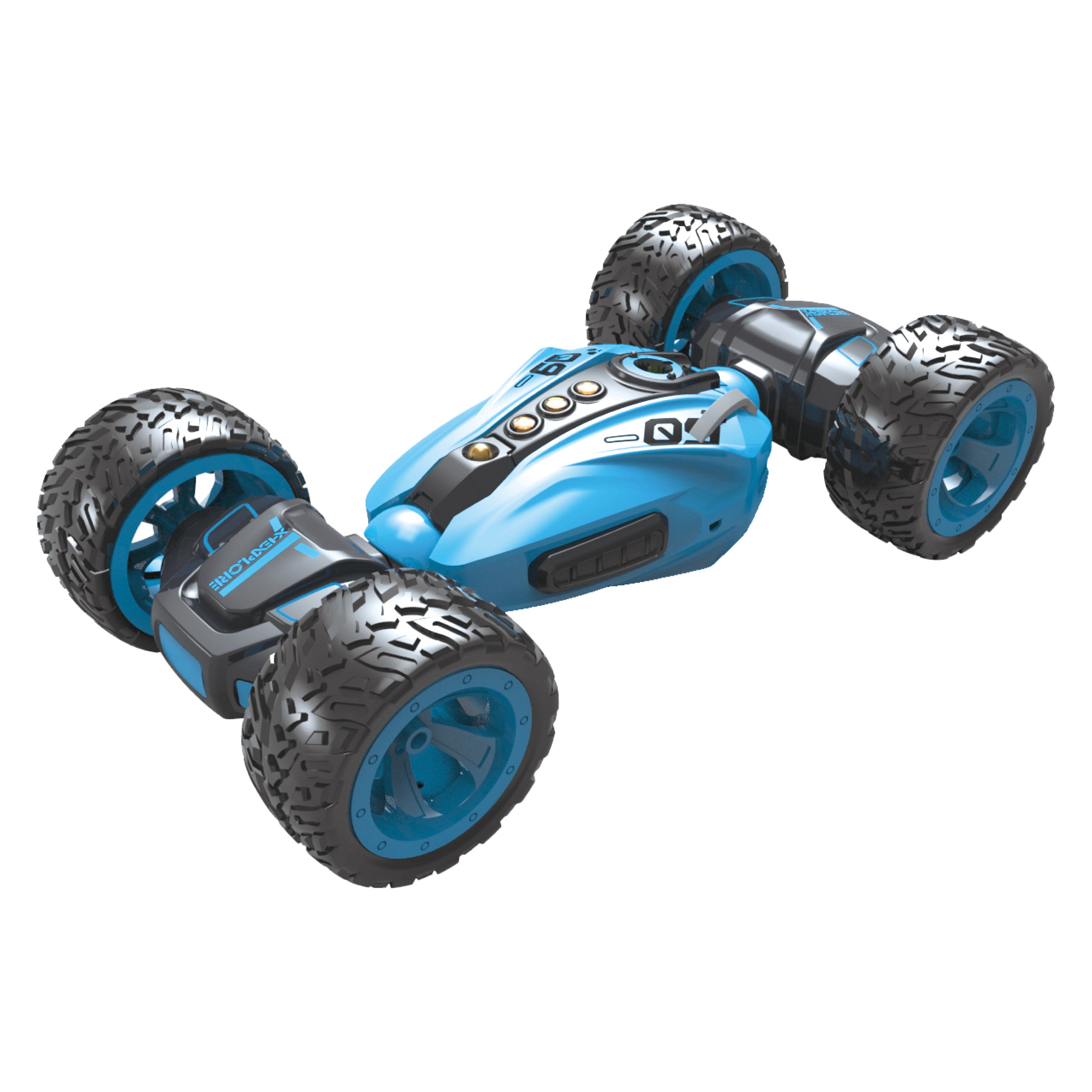 TU GIOCHI - Auto The Stunt Vehicle Torsion 2.4GHz con Effetto Spray - Luci LED e Rotazione 360°