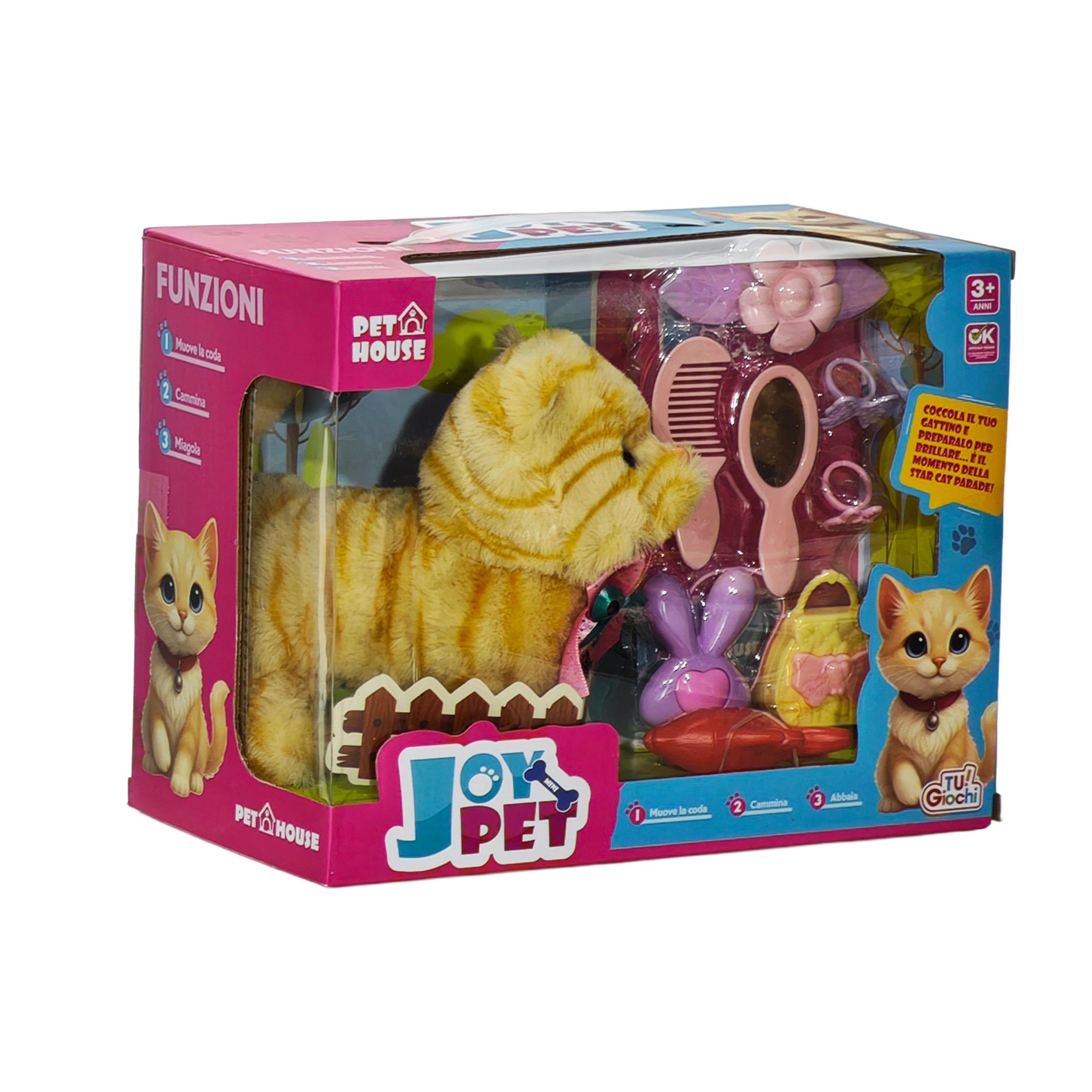 TU GIOCHI - Joy Pet Gattino Interattivo con Accessori e Suoni