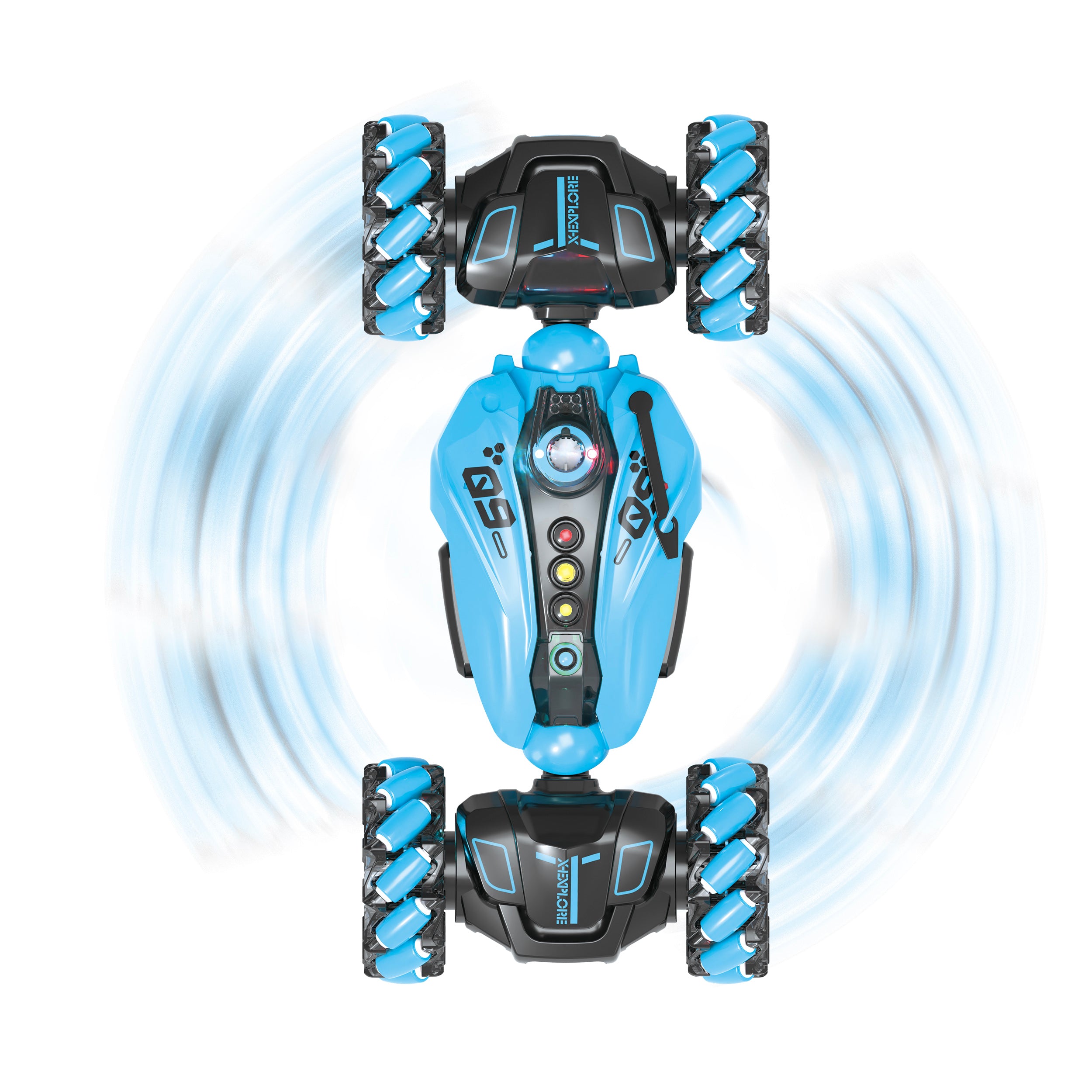 TU GIOCHI - Auto The Stunt Vehicle Torsion 2.4GHz con Effetto Spray - Luci LED e Rotazione 360°