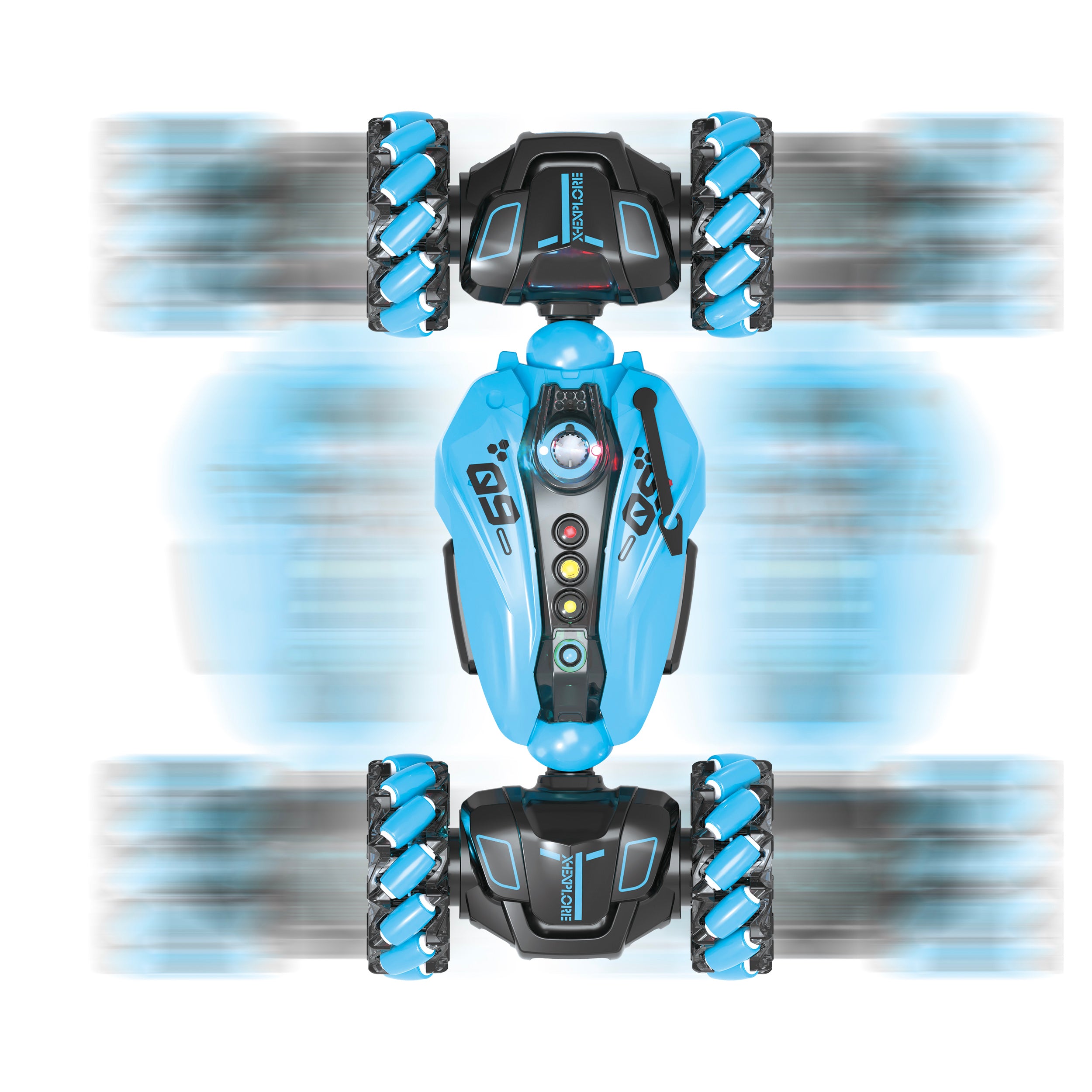 TU GIOCHI - Auto The Stunt Vehicle Torsion 2.4GHz con Effetto Spray - Luci LED e Rotazione 360°