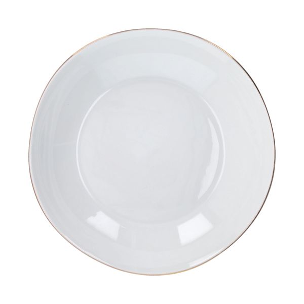 TOGNANA - Servizio di piatti Filo Oro Linea Delphi 18 pezzi in porcellana