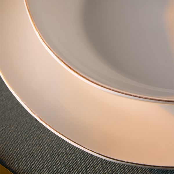 TOGNANA - Servizio di piatti Filo Oro Linea Delphi 18 pezzi in porcellana