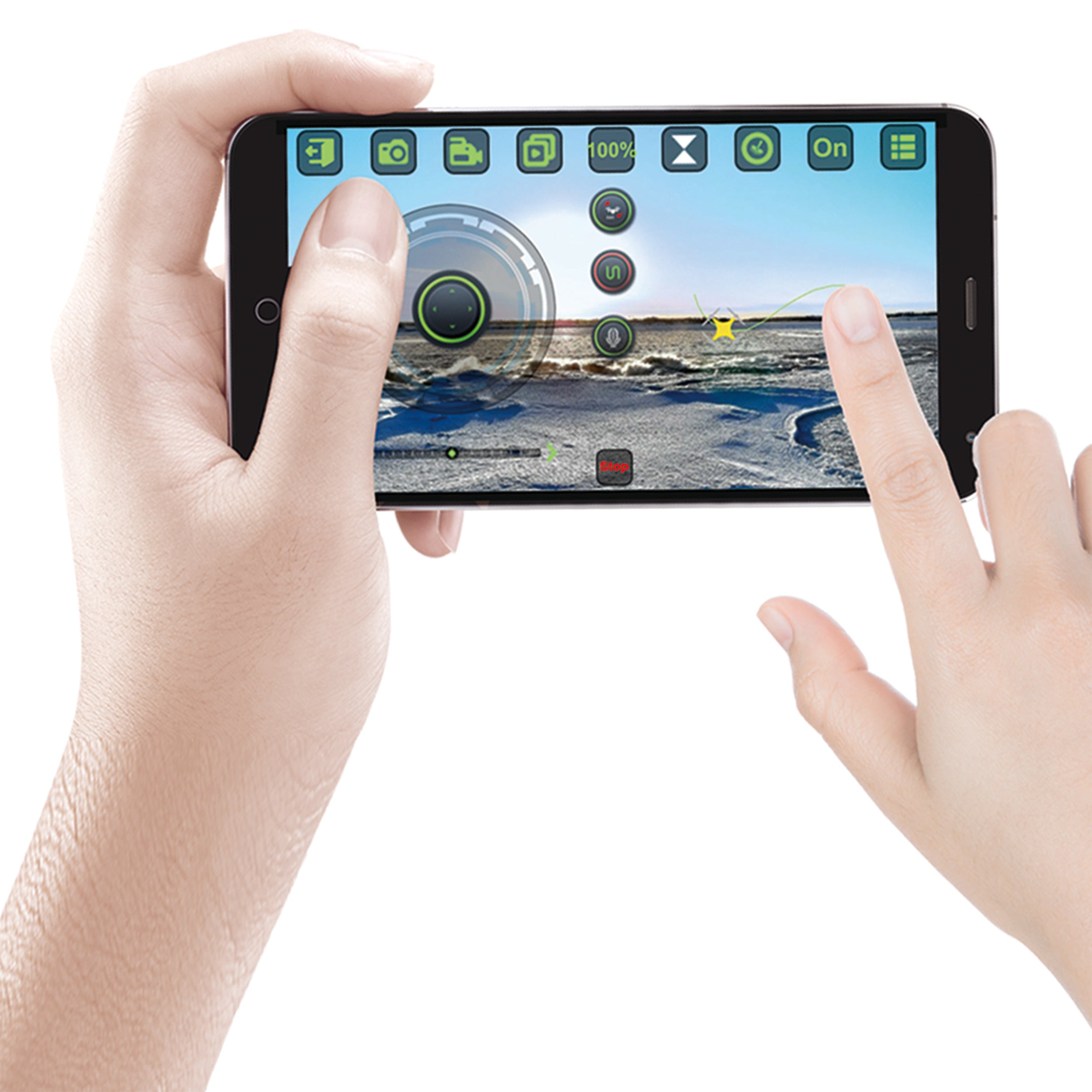 DICTROLUX - Drone U10 con Fotocamera 480p, Funzione Follow Me e Custodia da Trasporto