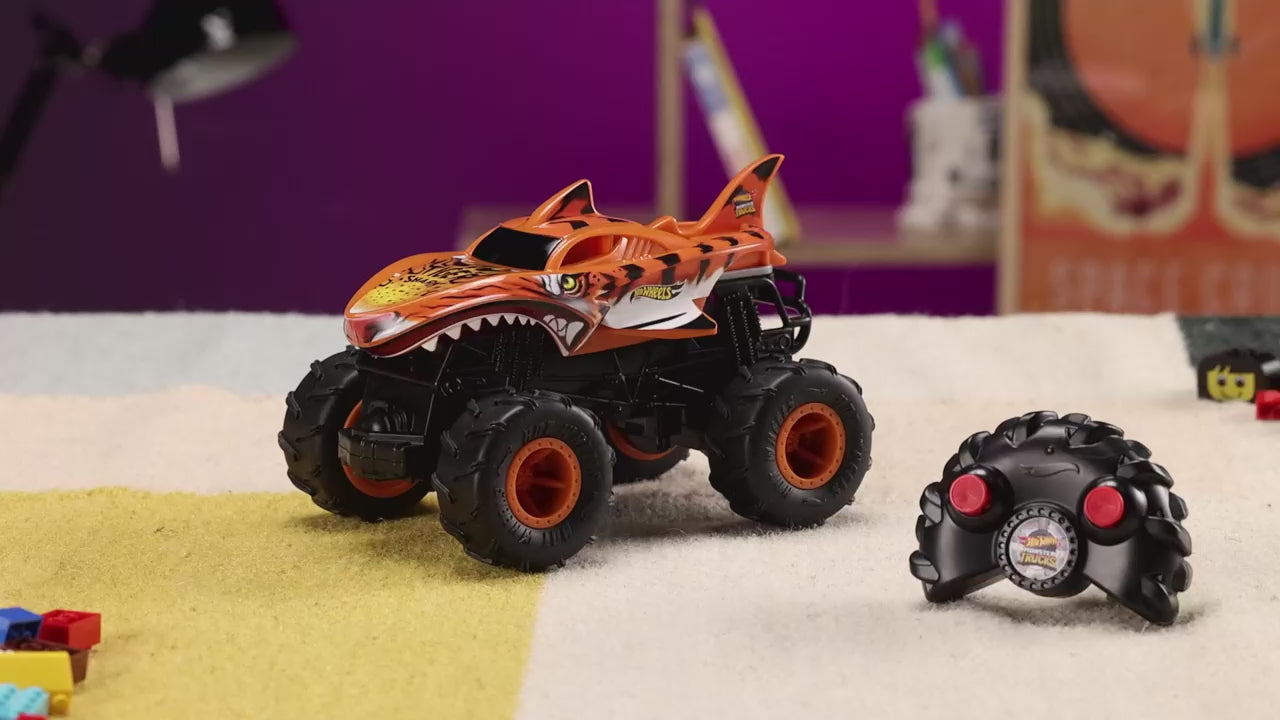 MATTEL - Hot Wheels Monster Trucks 1:24 Tiger Shark RC