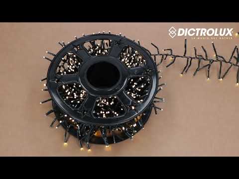 DICTROLUX - Catena Luminosa 1000 LED Bianco Caldo Cluster 10 metri