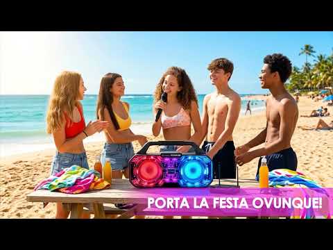 IDANCE - Party Speaker Bluetooth Electro Box 100W con Microfono Wireless e Luci RGB