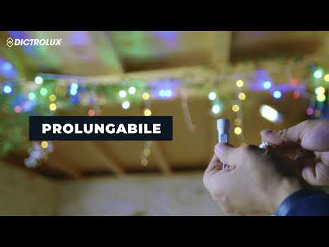 DICTROLUX - Tenda Luminosa Premium Max 80 LED Multicolor h100x200 cm