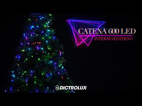 DICTROLUX - Catena Luminosa Smart 600 LED RGB 48 m con App e Telecomando