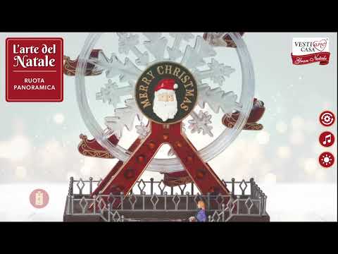 VESTIAMO CASA GRAN NATALE - Ruota Panoramica Natalizia Luminosa h29x23x16 cm