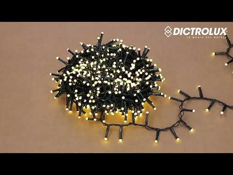 DICTROLUX - Catena Luminosa 500 LED Bianco Caldo Soft MiniPearl 12,5 metri