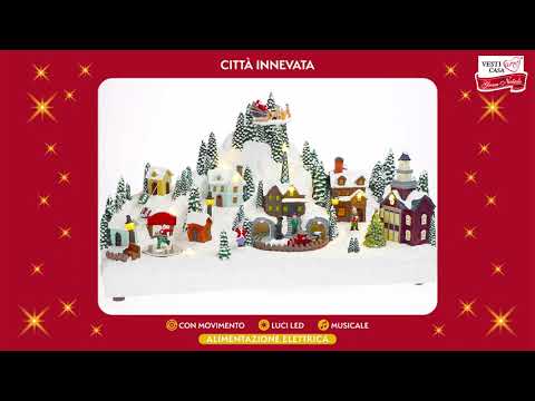 VESTIAMO CASA GRAN NATALE - La Città Innevata - h24x42x16 cm