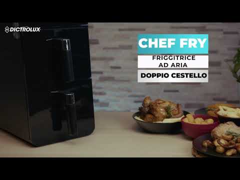 DICTROLUX - Friggitrice ad Aria Doppio Cestello Chef Fry 11 litri 2800 Watt