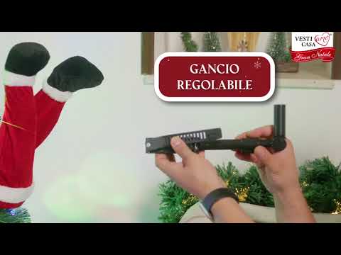 VESTIAMO CASA GRAN NATALE - Gambe di Babbo Natale Animate per Albero di Natale h36 cm