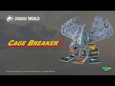 EPOCH GAMES - Jurassic World Cage Breaker Gioco d'Azione con Velociraptor Blue 4+ Anni